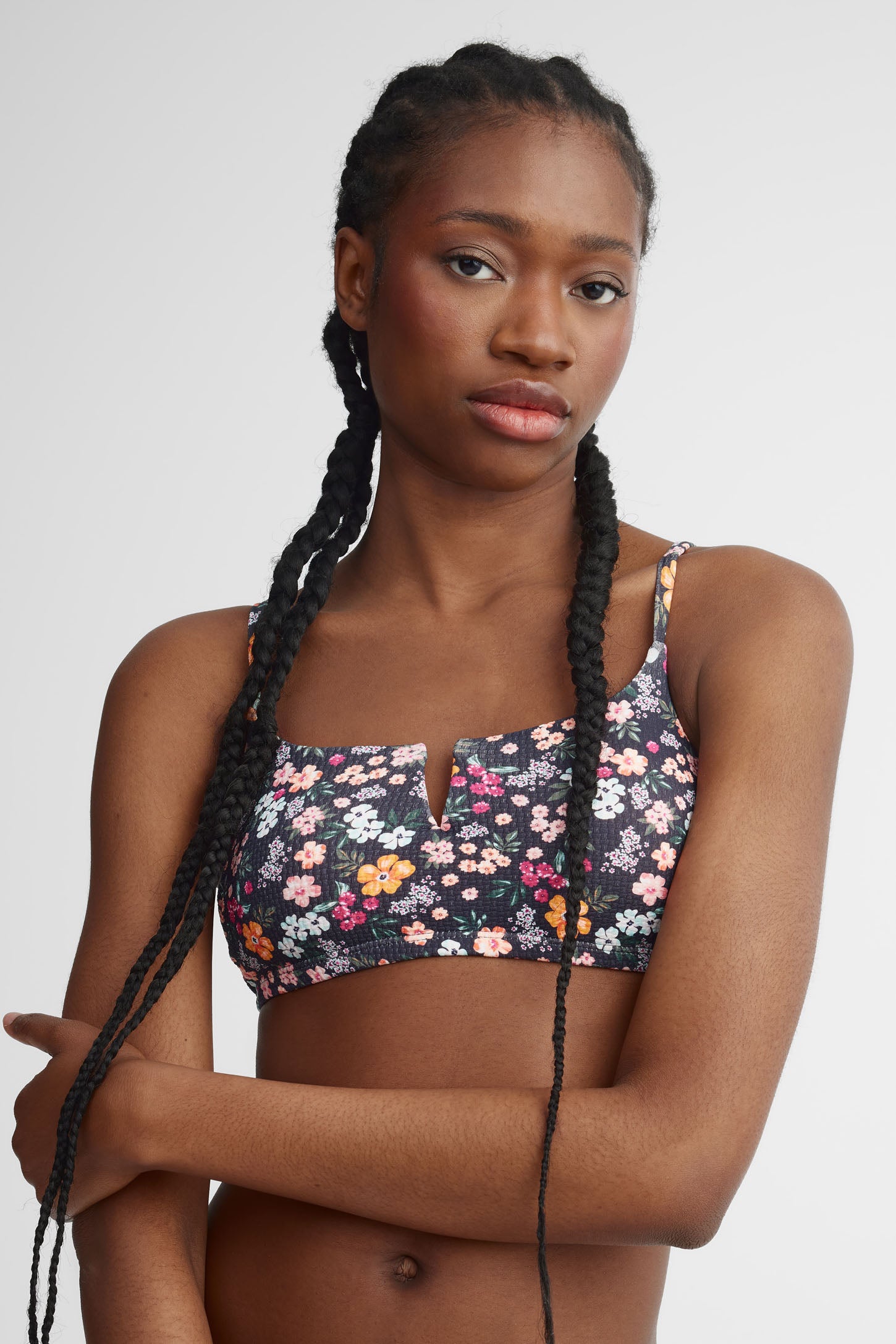 Haut maillot de bain - Femme && GRIS MULTI