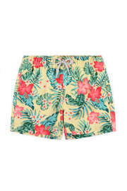 Short maillot de bain extensible 4 sens - Enfant garçon && JAUNE/MULTI