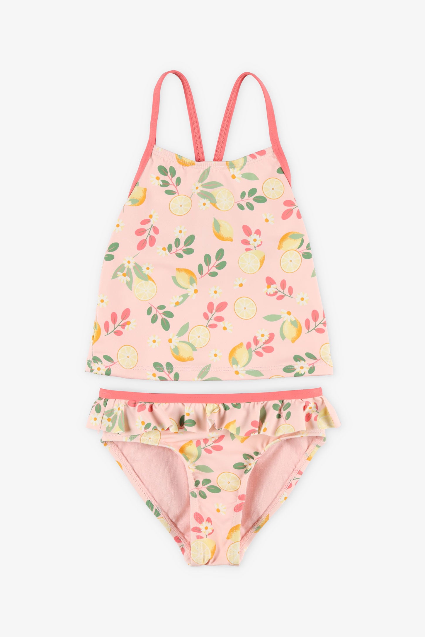 Maillot de bain 2-pièces tankini - Enfant fille && CORAIL/MULTI