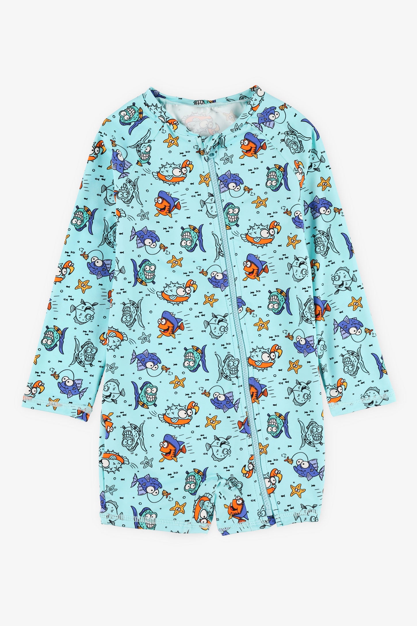 Maillot De Bain Garçon Manches Longues + Short - Impression Cartoon, Protection UV, Matière Polyester/élasthanne, Tailles 8Y-12Y - 5