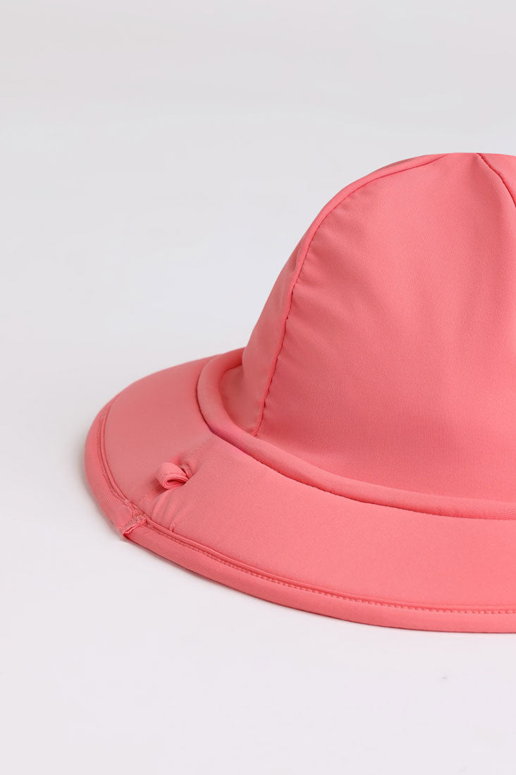 Chapeau de plage réversible, 2T-3T - Bébé fille && CORAIL/MULTI