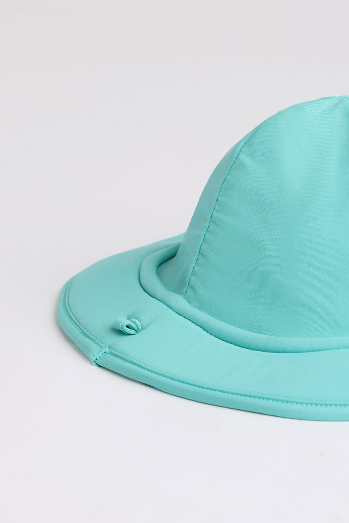 Chapeau de plage réversible, 2T-3T - Bébé fille && AQUA/MULTI