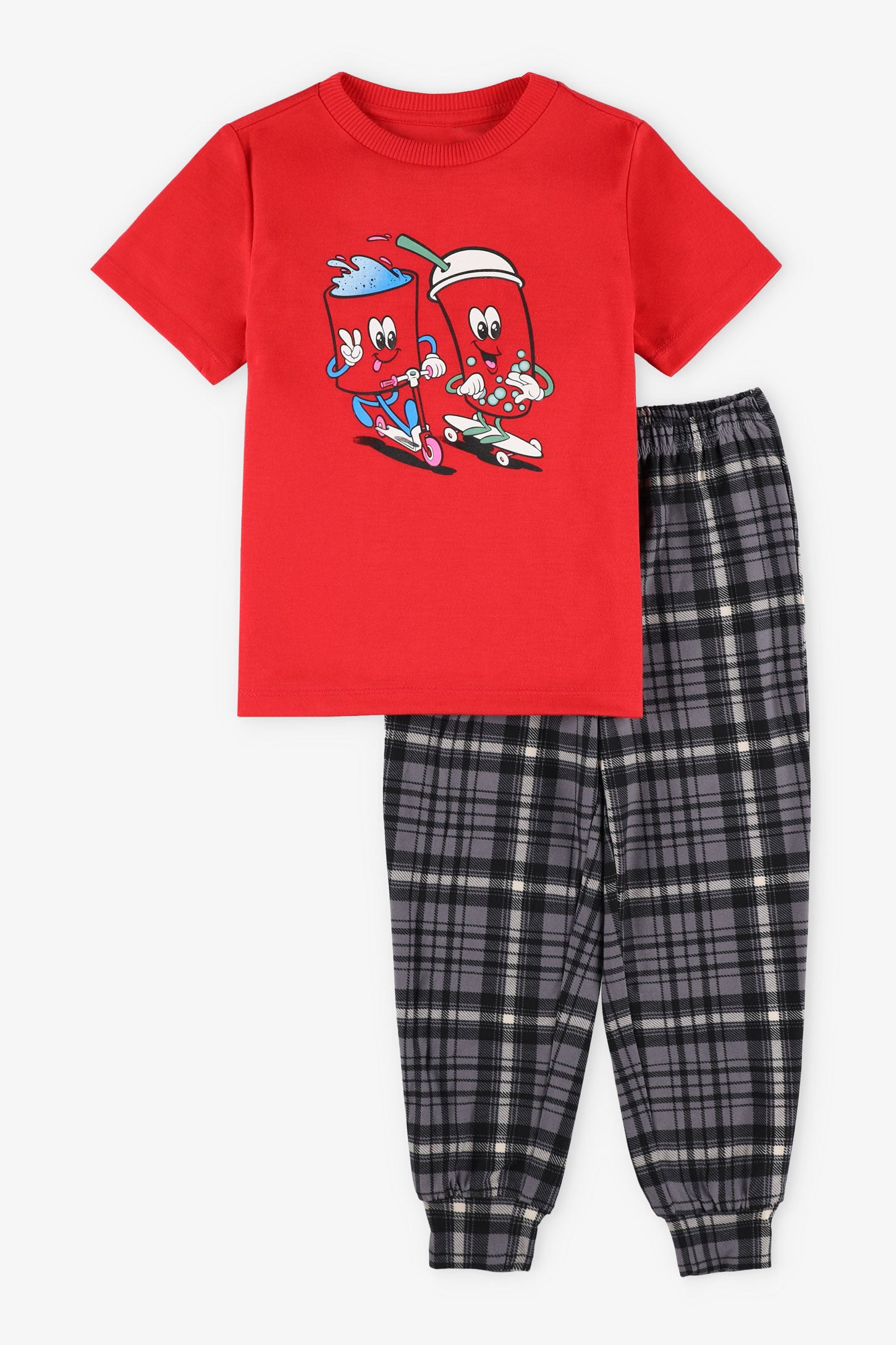LCW Kids Ensemble Pyjama Court pour Garçons à Col Rond - S58384Z4-LQA LCW Kids Ensemble Pyjama Court pour Garçons à Col Rond - S58384Z4-LQA