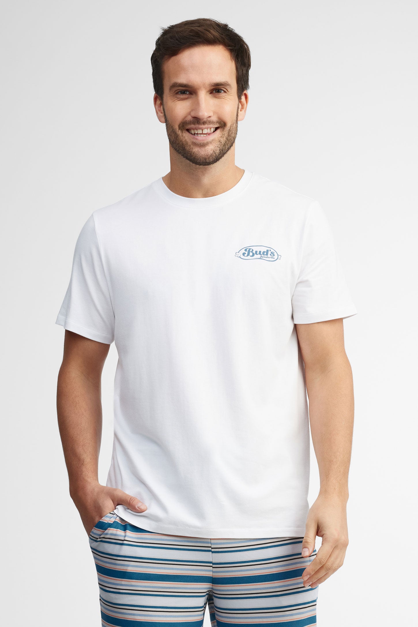 T-shirt pyjama, 2/40$ - Homme && BLANC