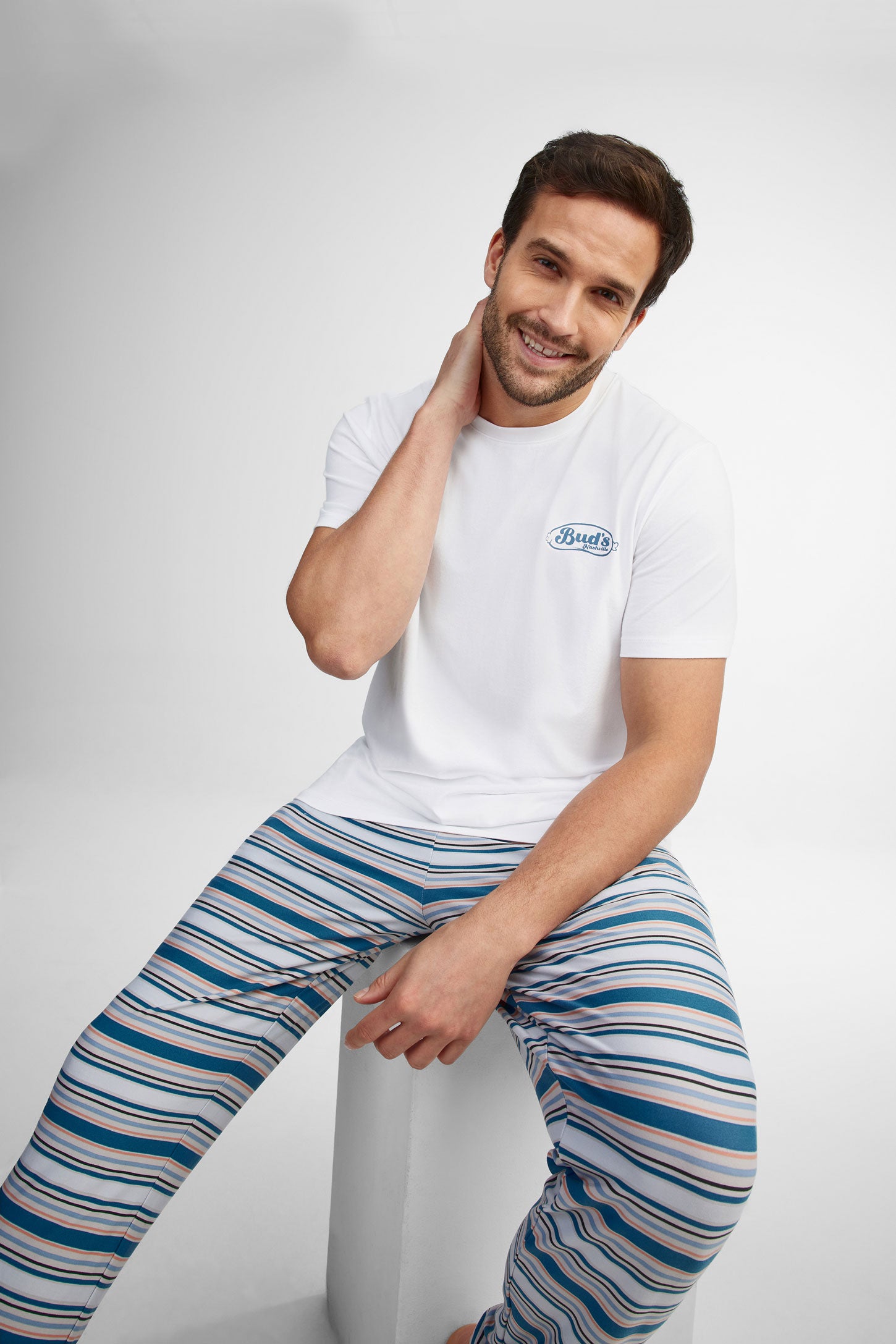 T-shirt pyjama, 2/40$ - Homme && BLANC
