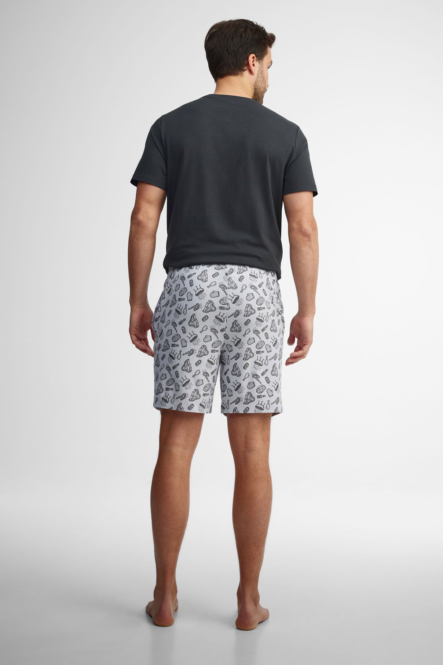 Short pyjama en moss, 2/40$ - Homme && GRIS MULTI