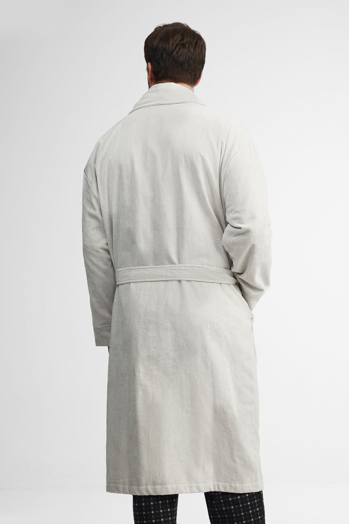 Robe de chambre coton éponge - Homme && GRIS