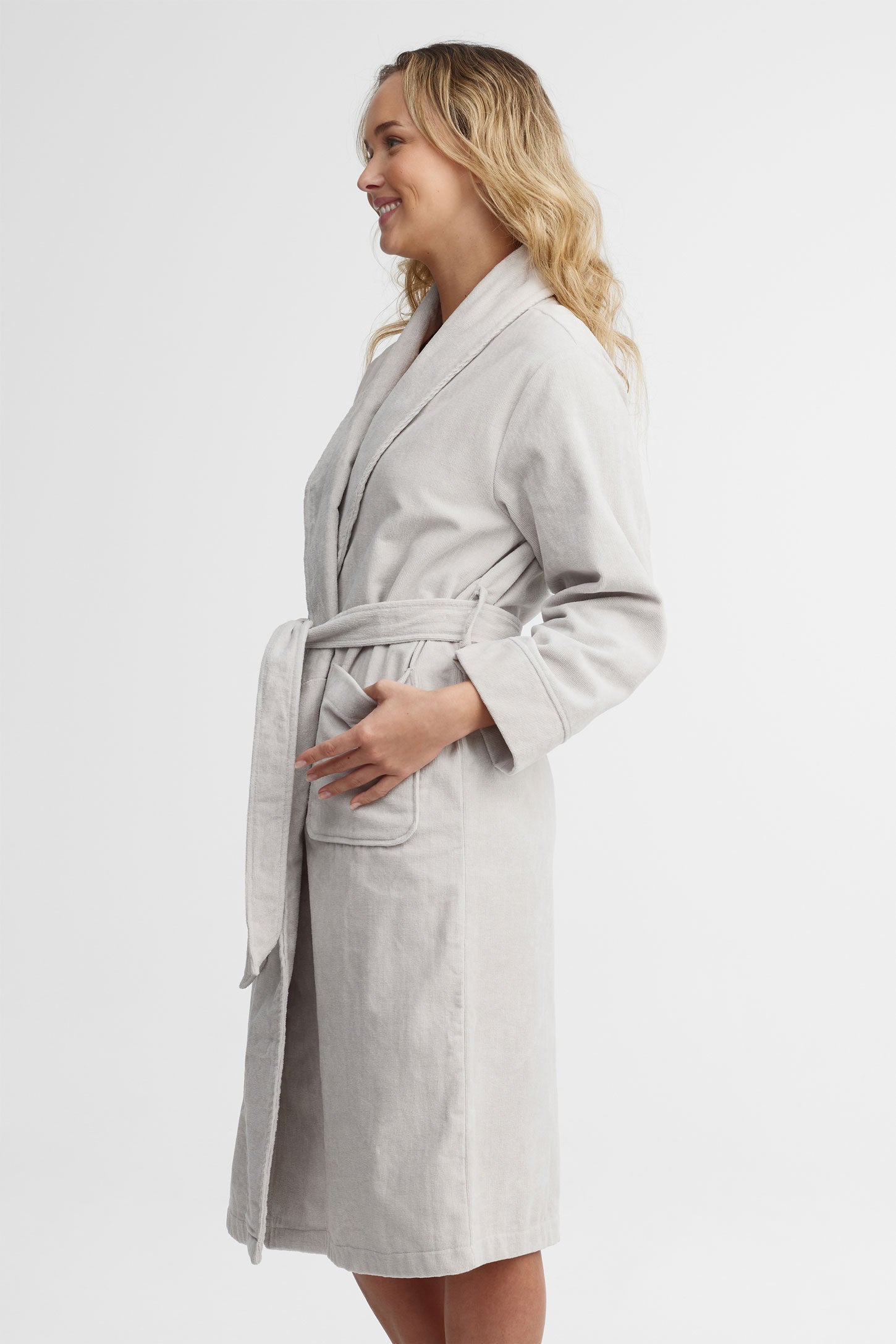 Robe de chambre coton éponge - Homme && GRIS