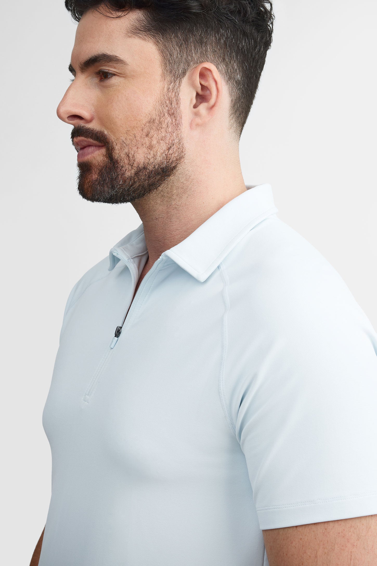 Chandail polo manches courtes - Homme && BLEU PALE