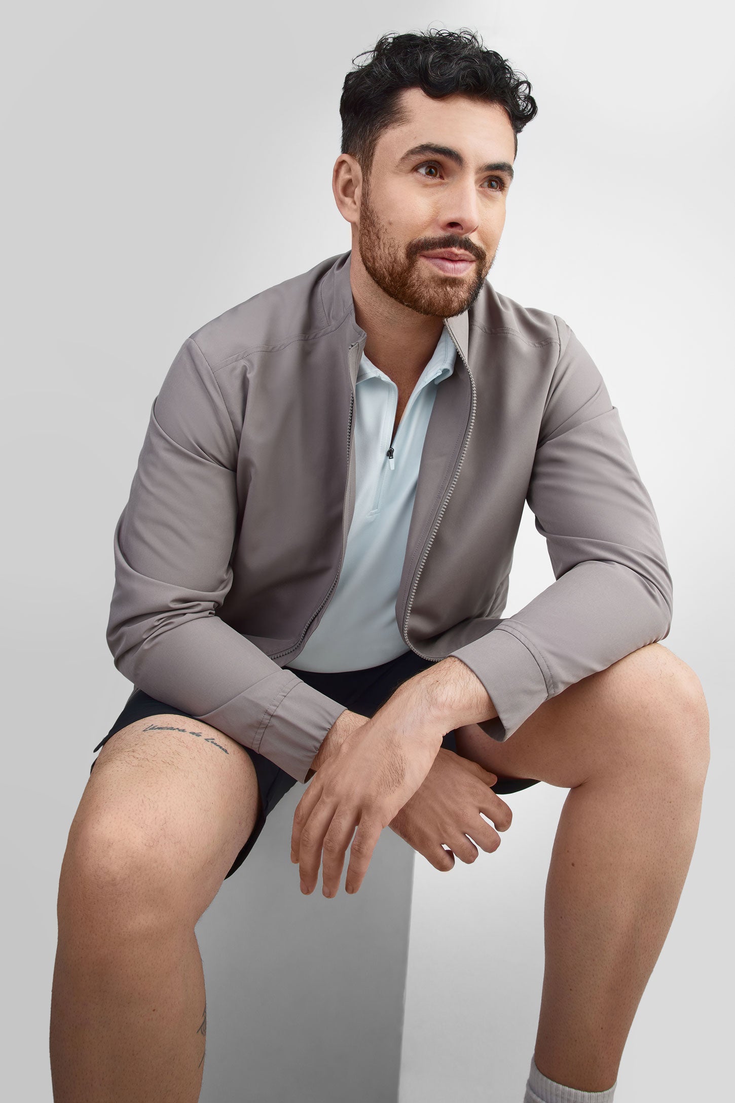 Chandail polo manches courtes - Homme && BLEU PALE
