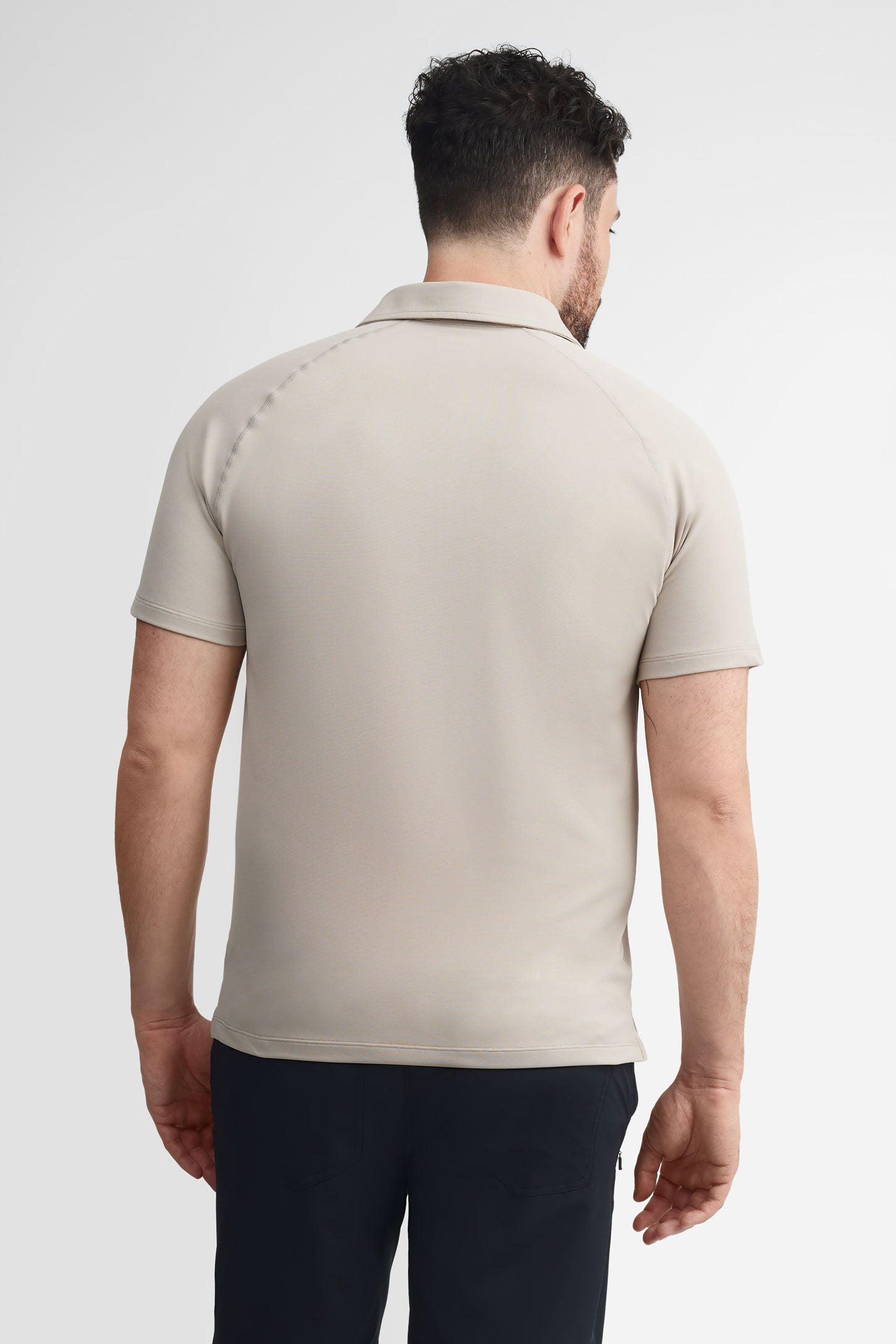 Chandail polo manches courtes - Homme && GRIS