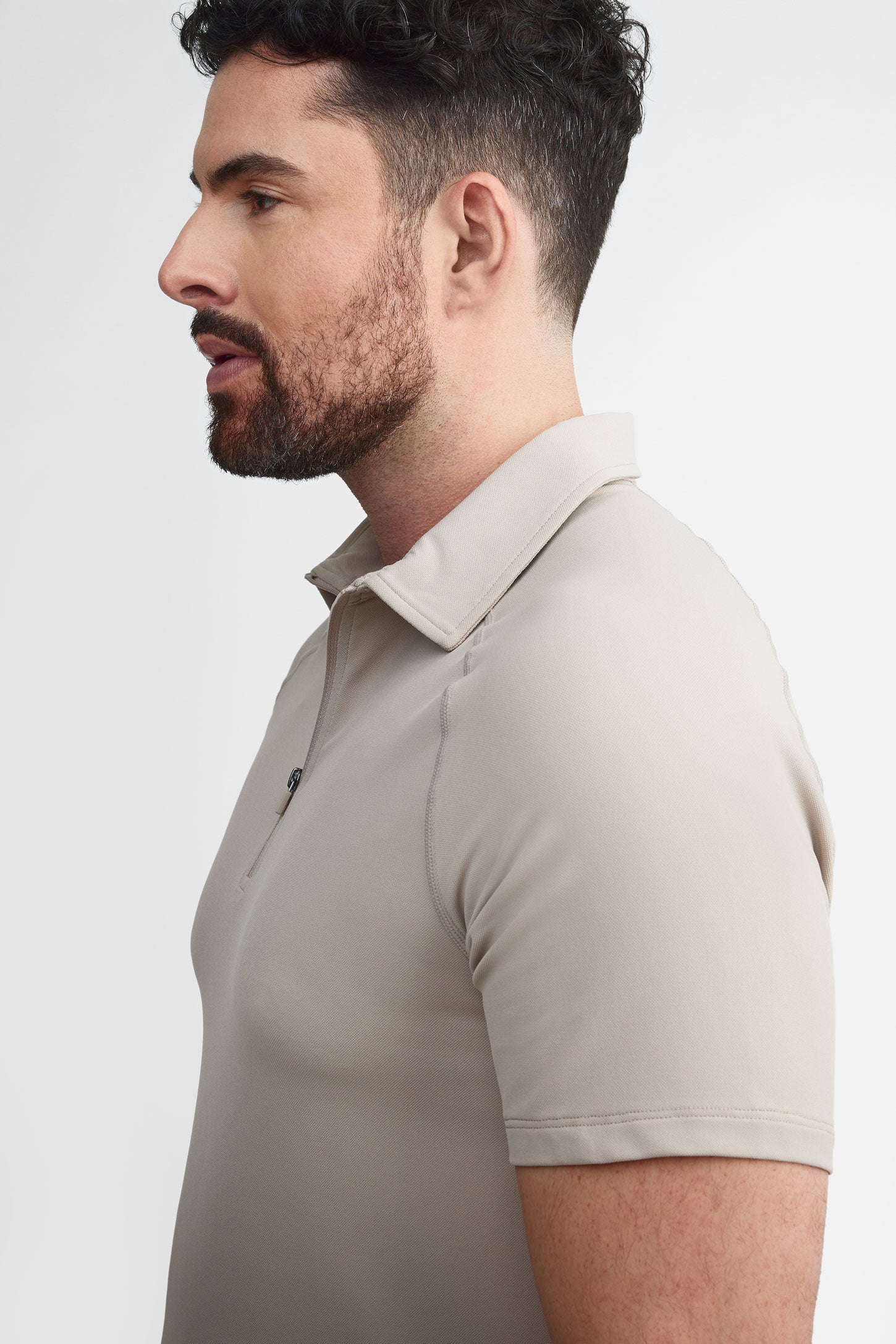 Chandail polo manches courtes - Homme && GRIS