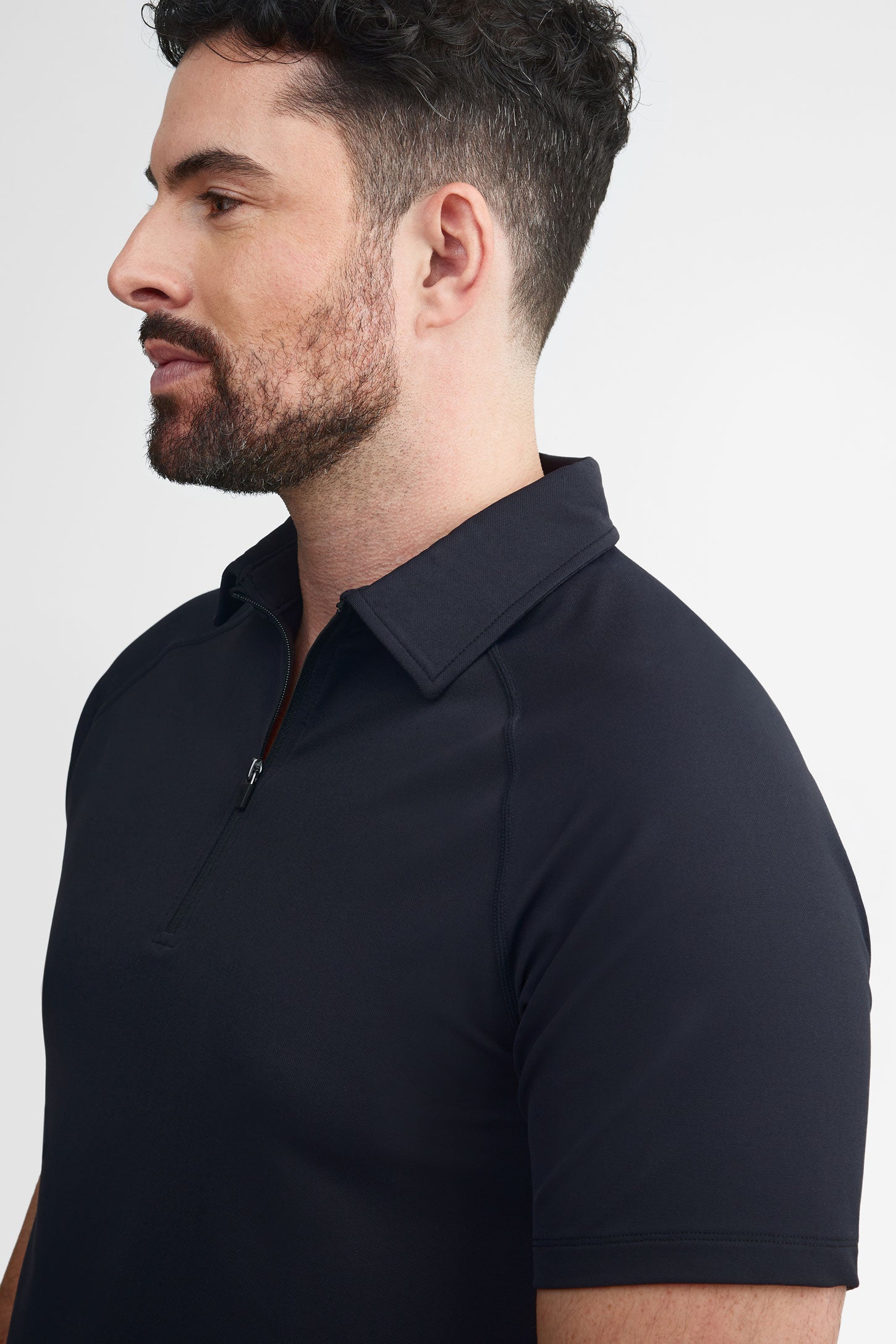 Chandail polo manches courtes - Homme && GRIS FONCE