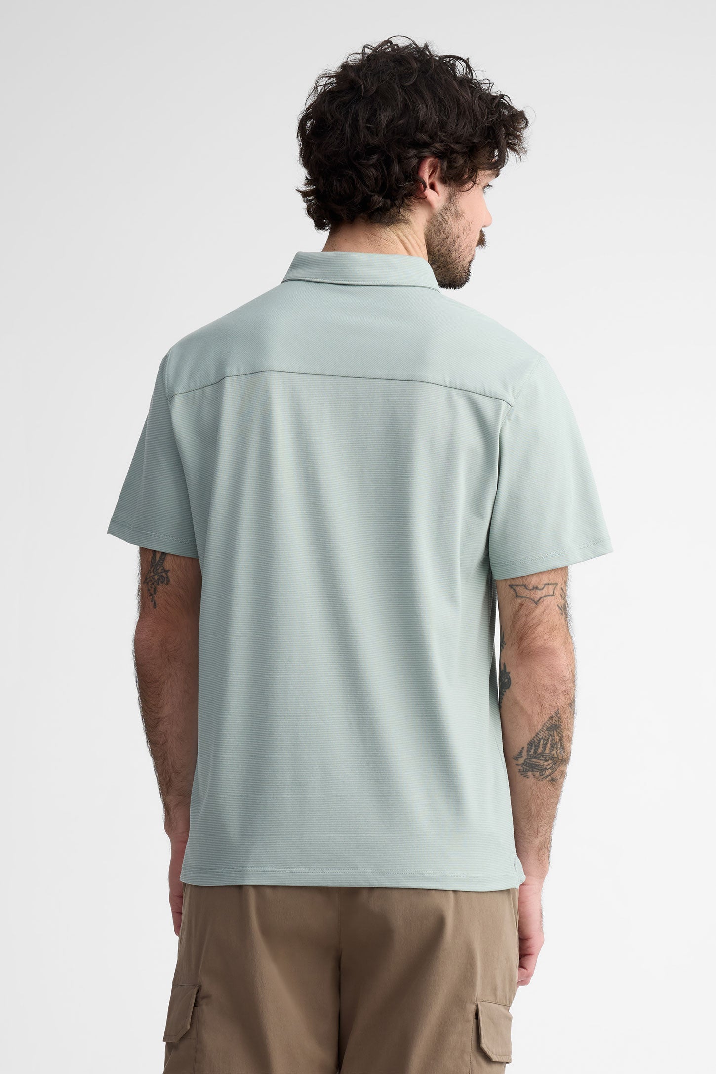 Polo manches courtes coton - Homme && VERT