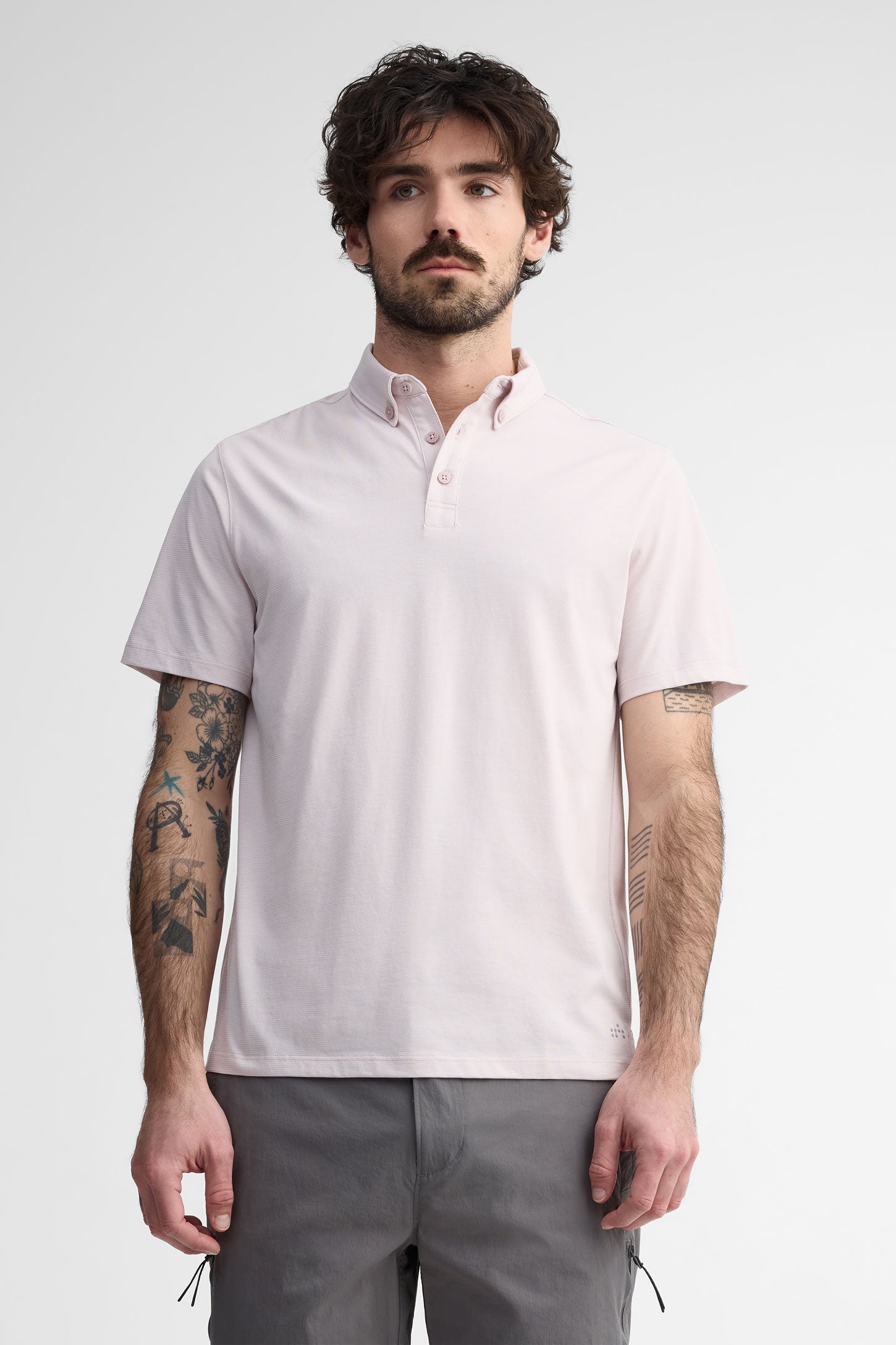 Polo manches courtes coton - Homme && LILAS