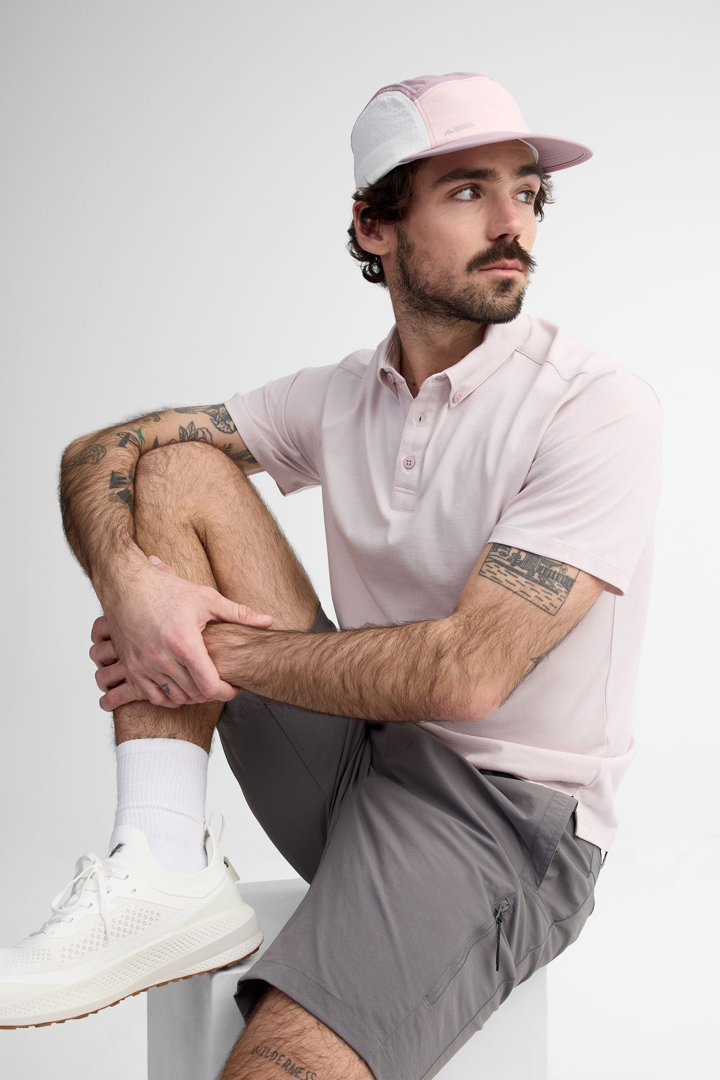 Polo manches courtes coton - Homme && LILAS