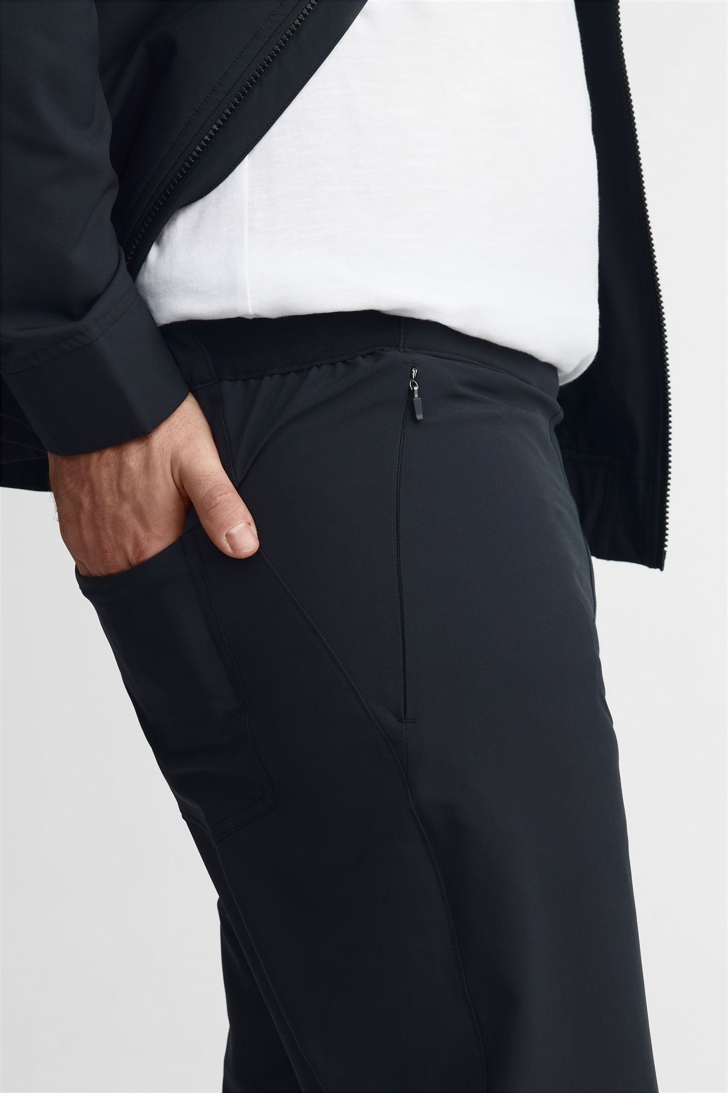 Pantalon extensible taille élastique BM - Homme
 && GRIS FONCE