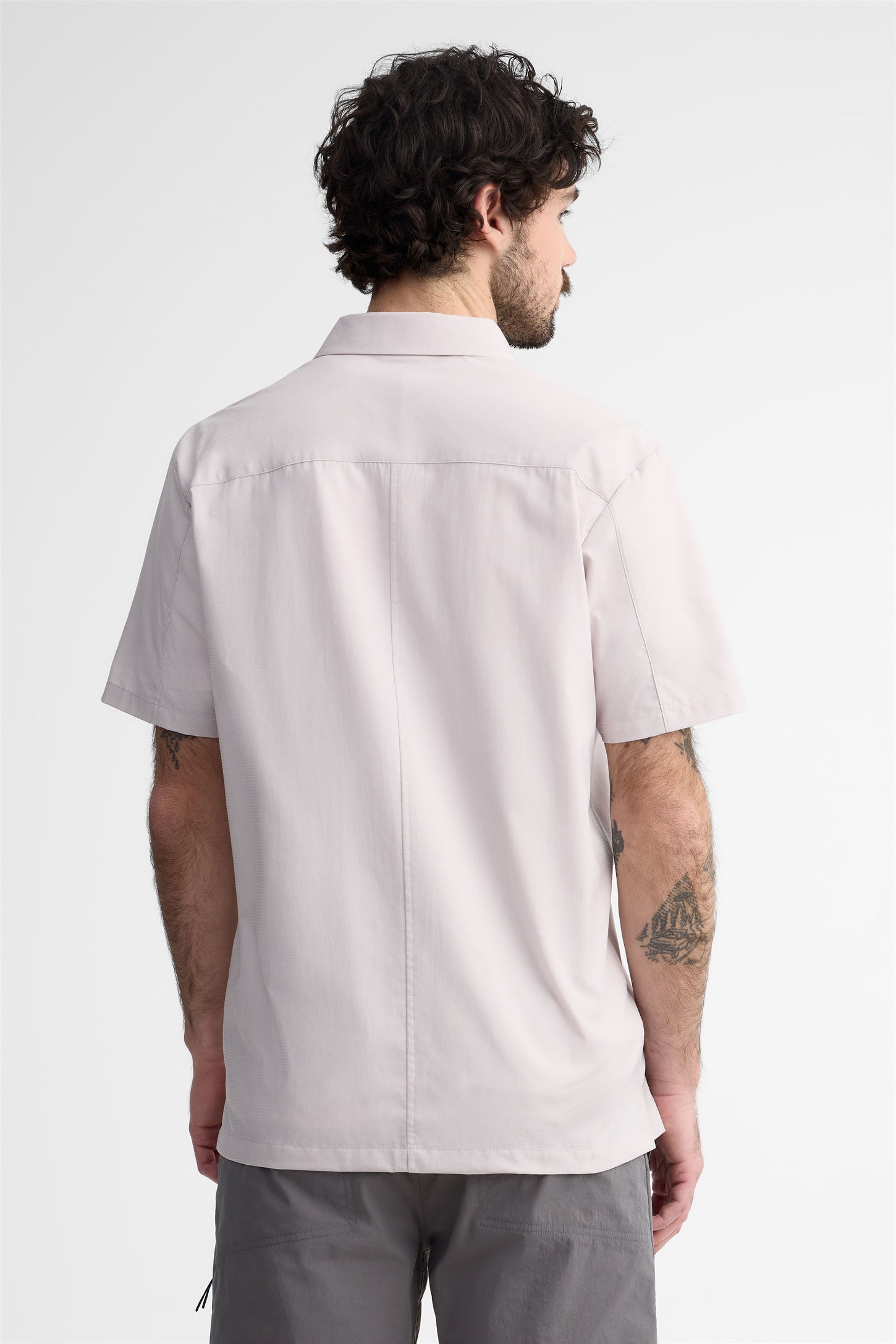 Chemise manches courtes en ripstop - Homme && LILAS