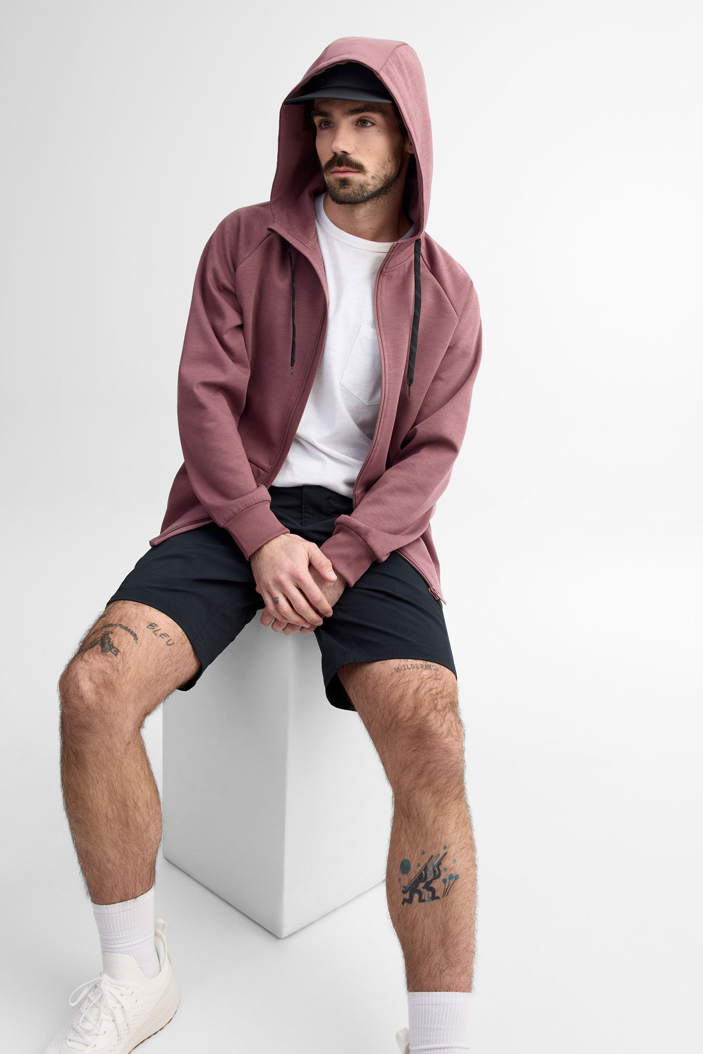 Veste à capuchon ouaté - Homme && ROSE