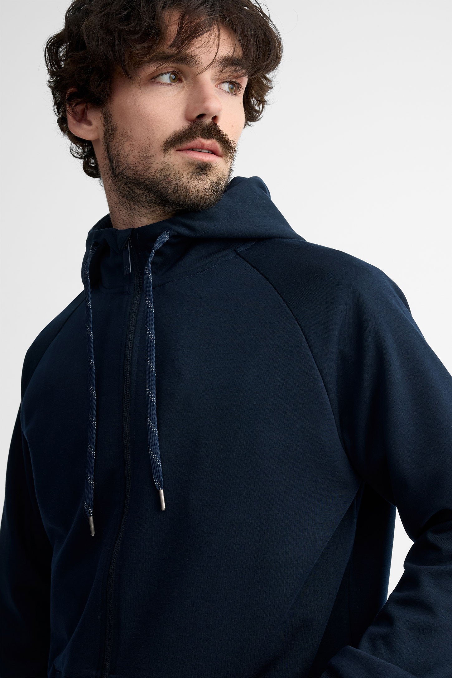 Veste à capuchon ouaté - Homme && BLEU FONCE