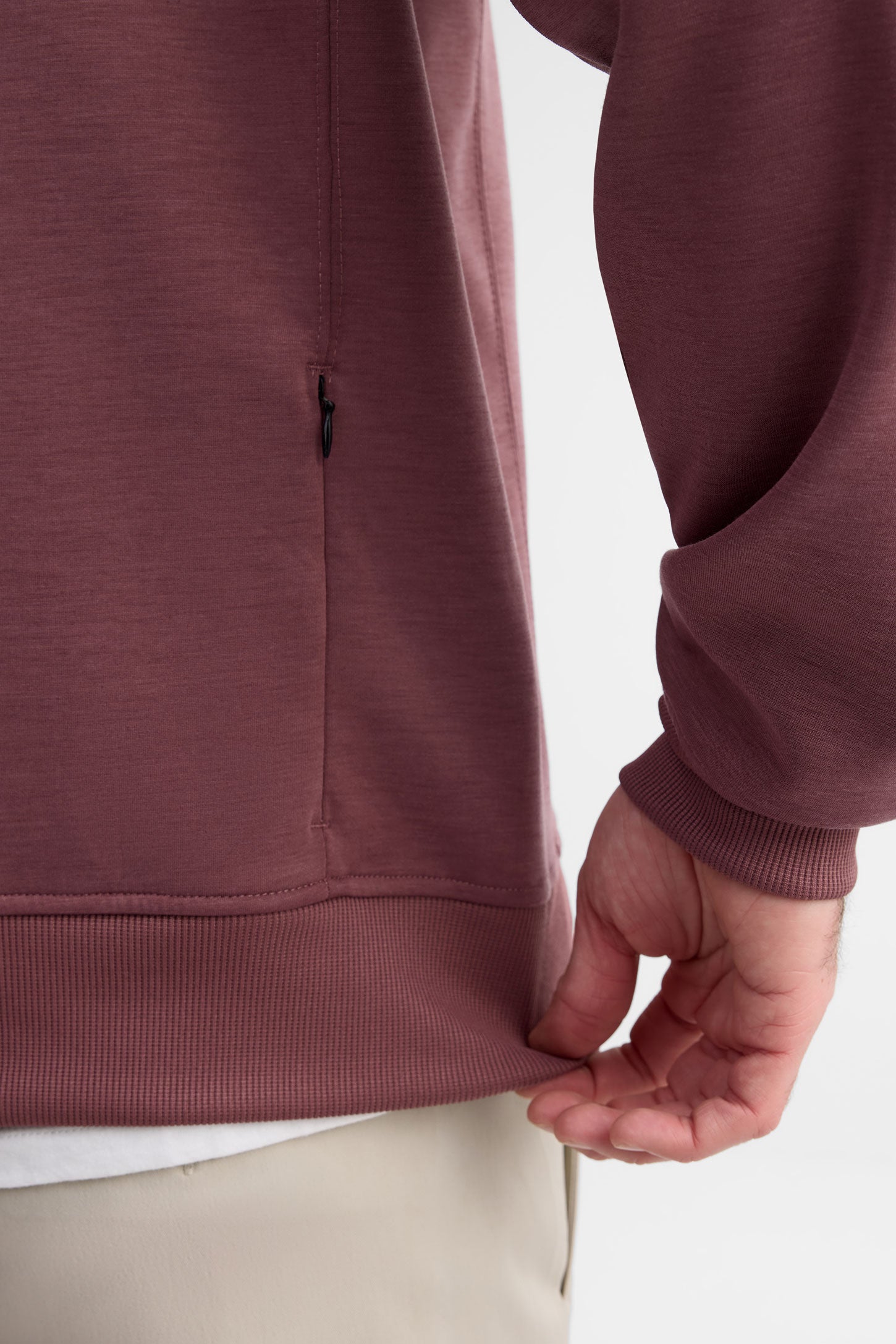 Chandail col rond ouaté - Homme && ROSE