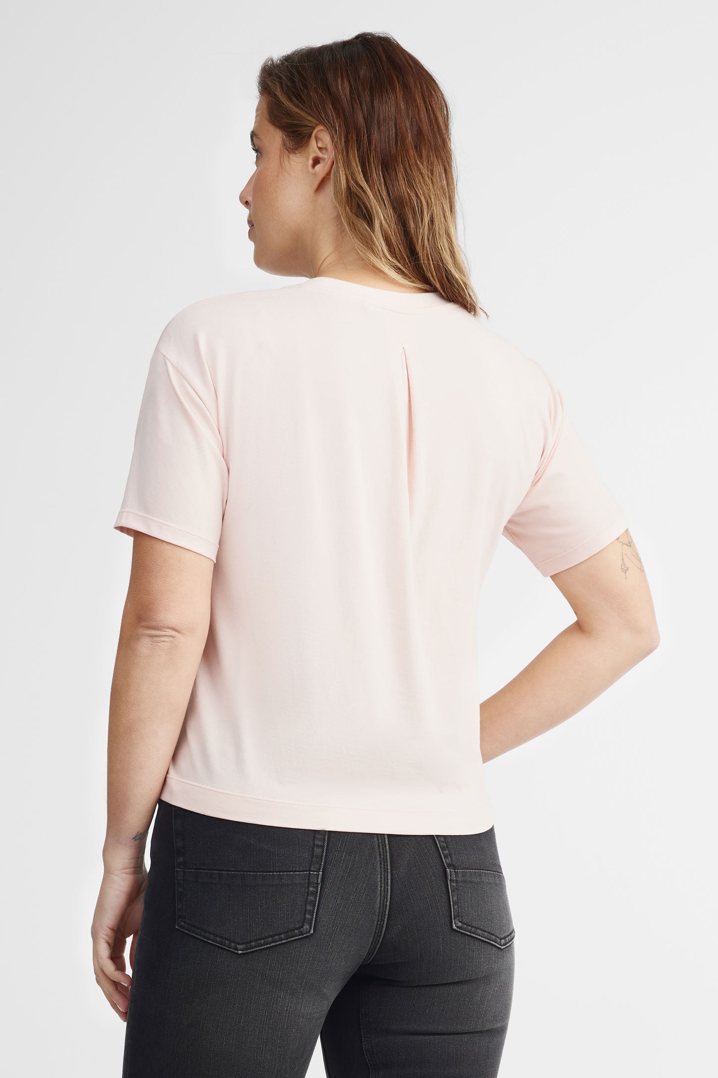 T-shirt col rond coupe ample BM - Femme
 && ROSE