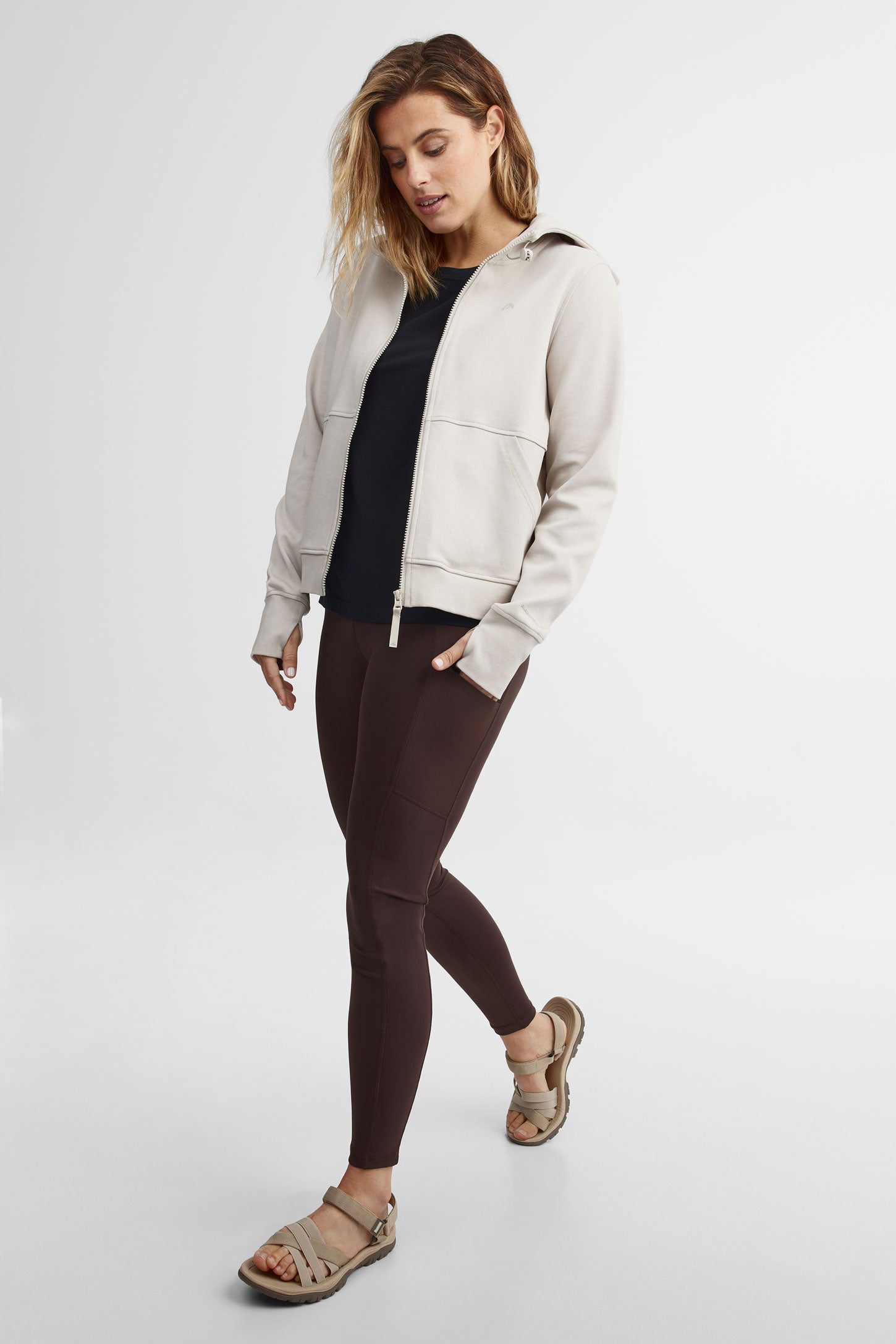 T-shirt col rond coupe ample BM- Femme && GRIS FONCE