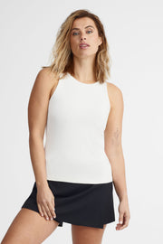 Camisole côtelée BM - Femme && BLANC