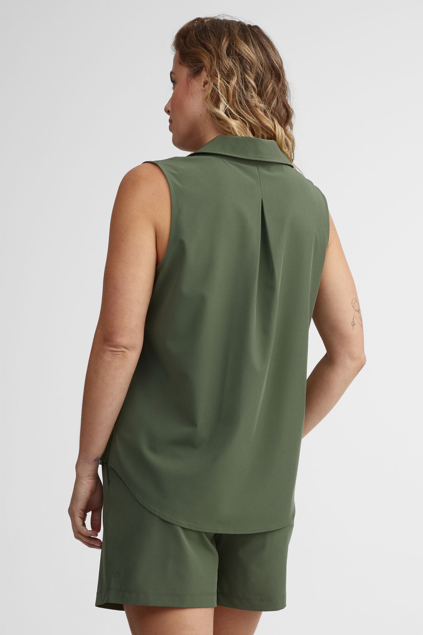 Chemise sans manches à poche BM - Femme 
 && VERT