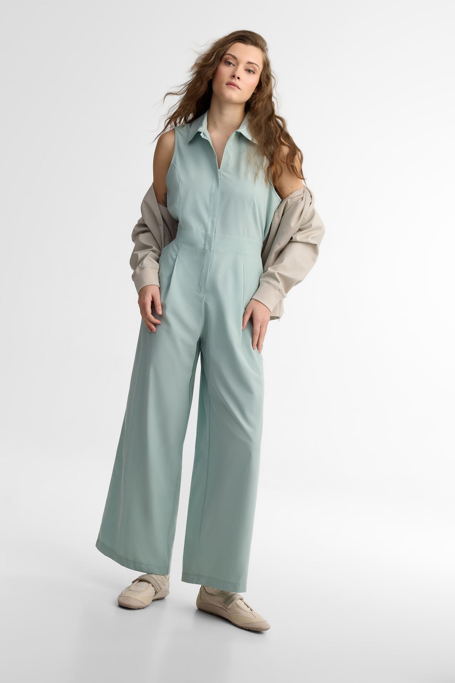 Combinaison jambe large - Femme && VERT