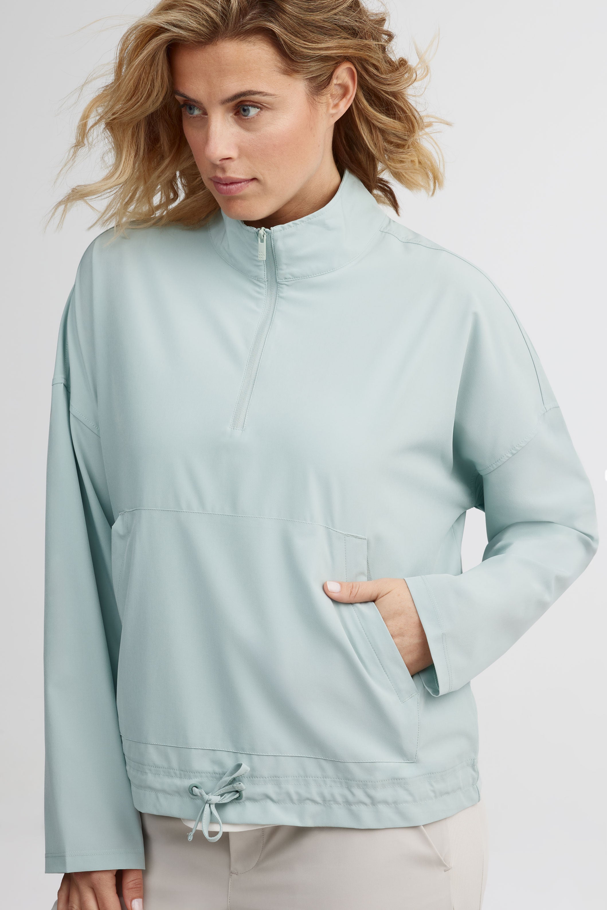 Chandail demi-fermeture éclair BM - Femme && VERT