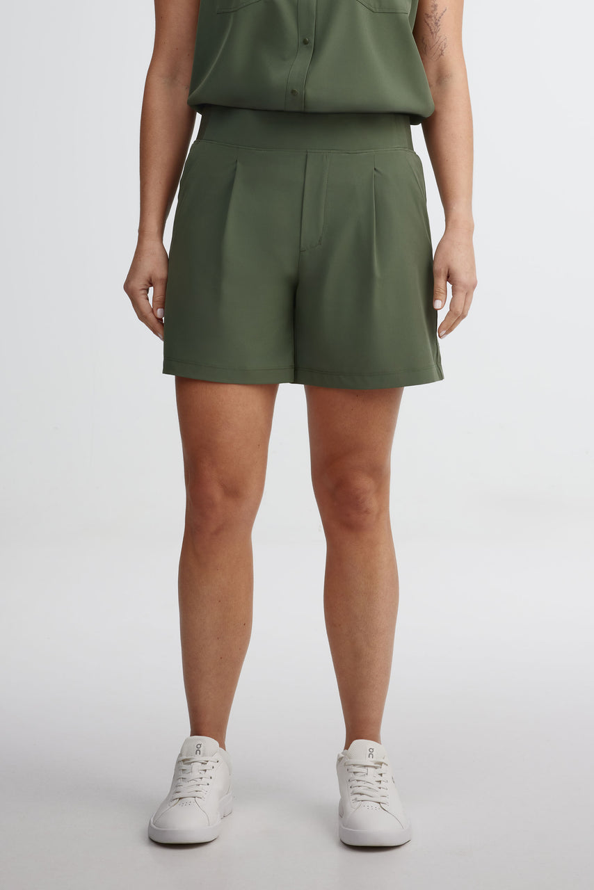 Short taille élastique BM - Femme && VERT