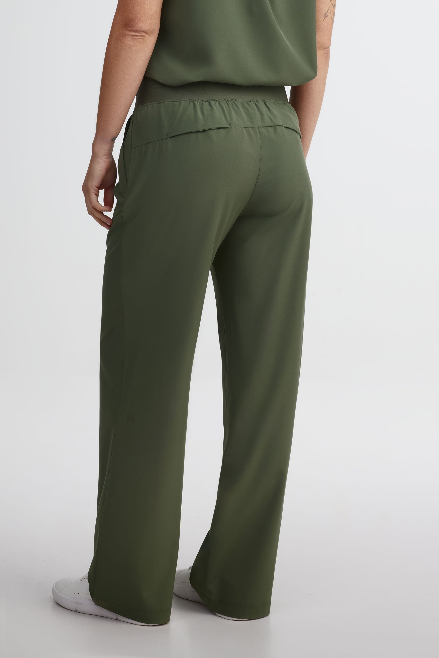 Pantalon jambe large BM - Femme && VERT