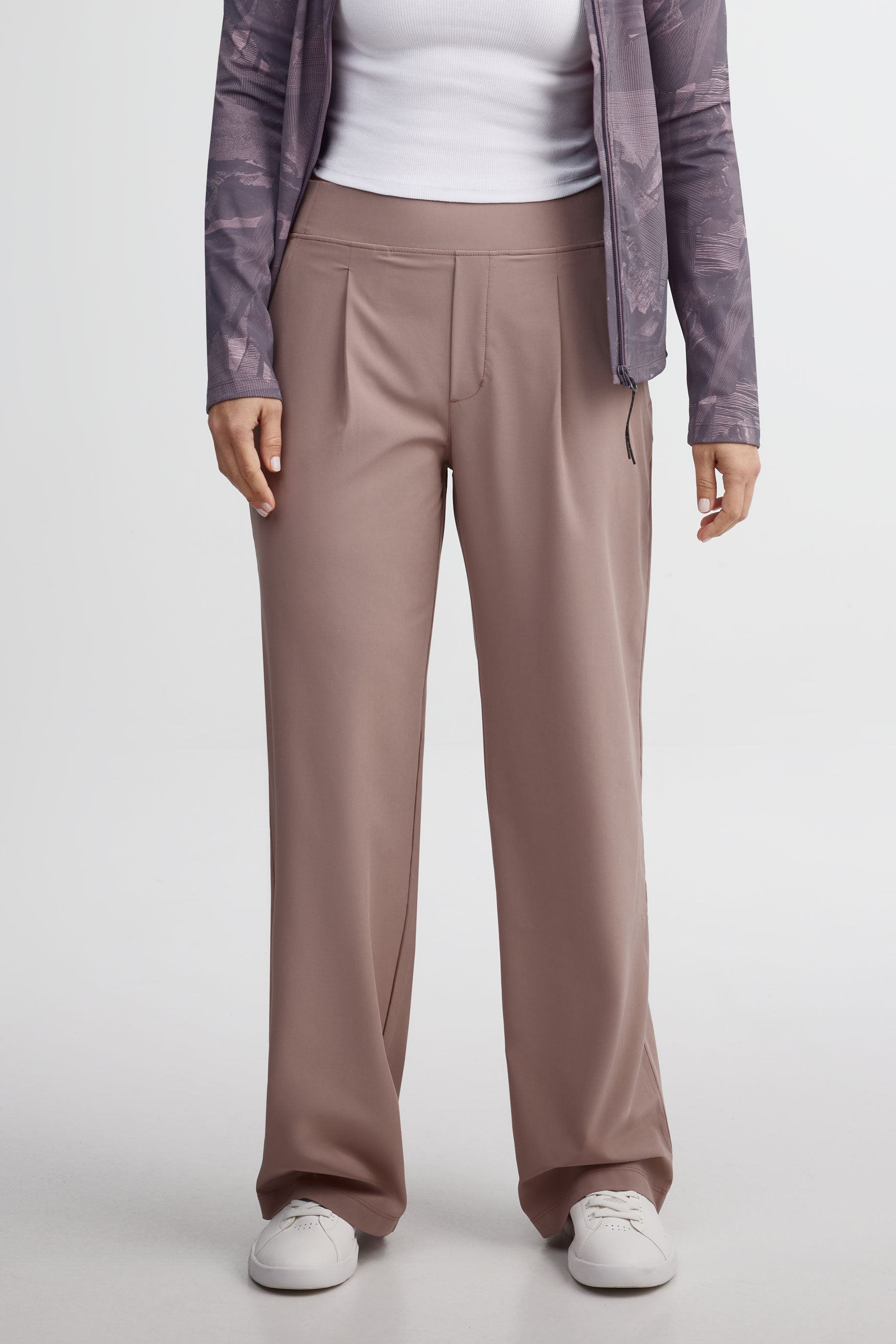 Pantalon jambe large BM - Femme && BRUN