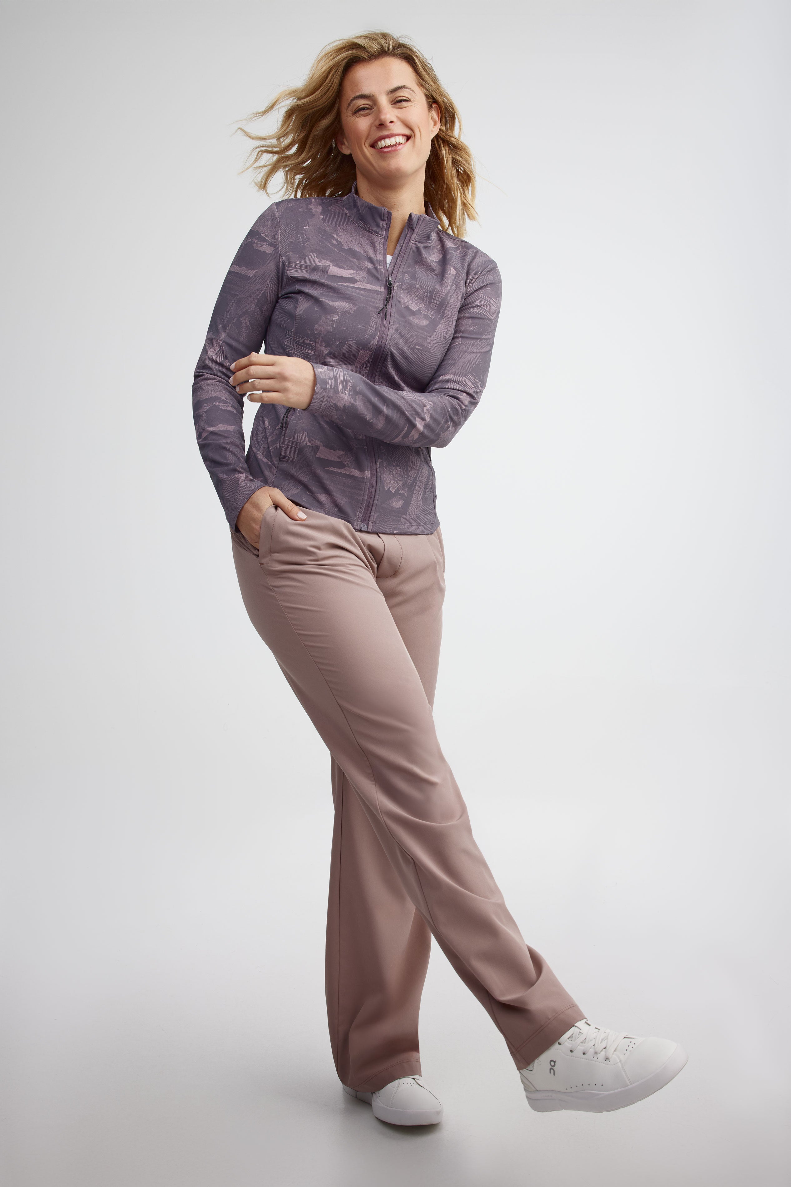 Pantalon jambe large BM - Femme && BRUN
