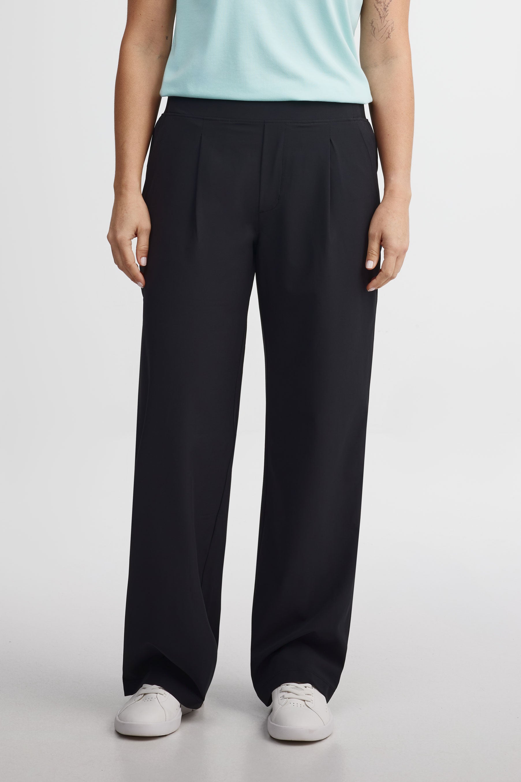 Pantalon jambe large BM - Femme && GRIS FONCE