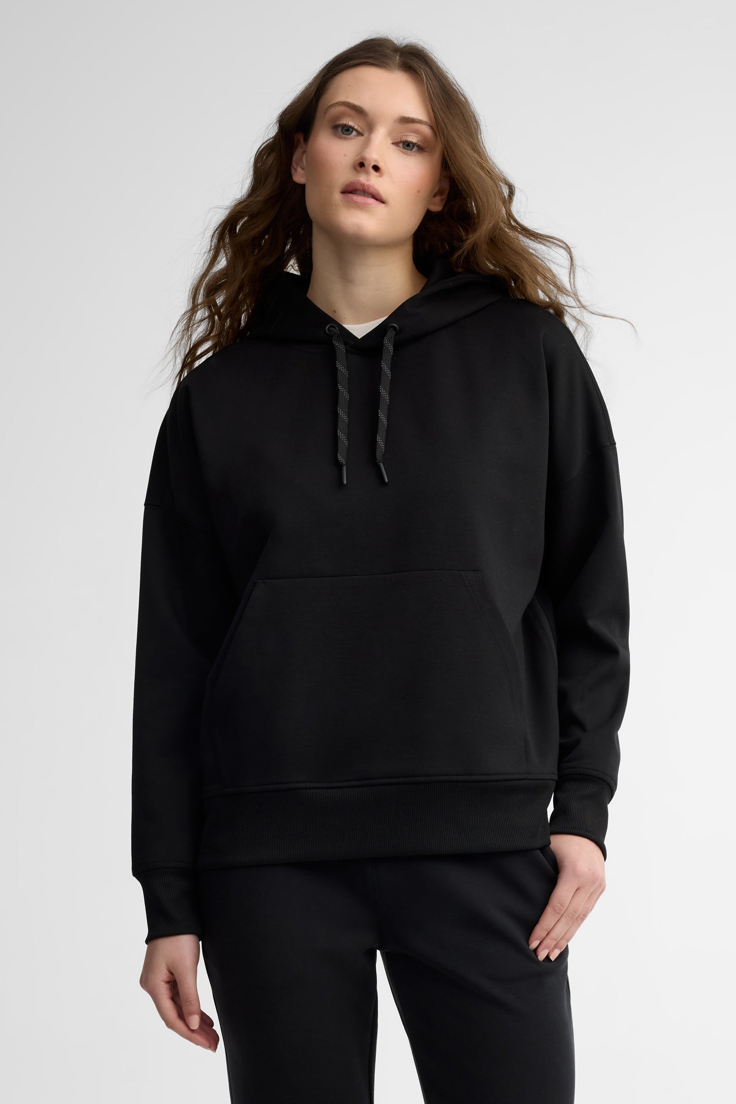 Chandail à capuchon ouaté - Femme && GRIS FONCE