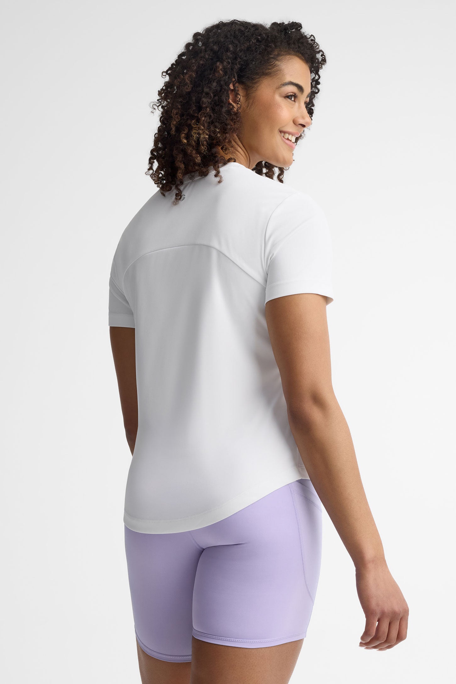T-shirt col rond athlétique - Femme && BLANC