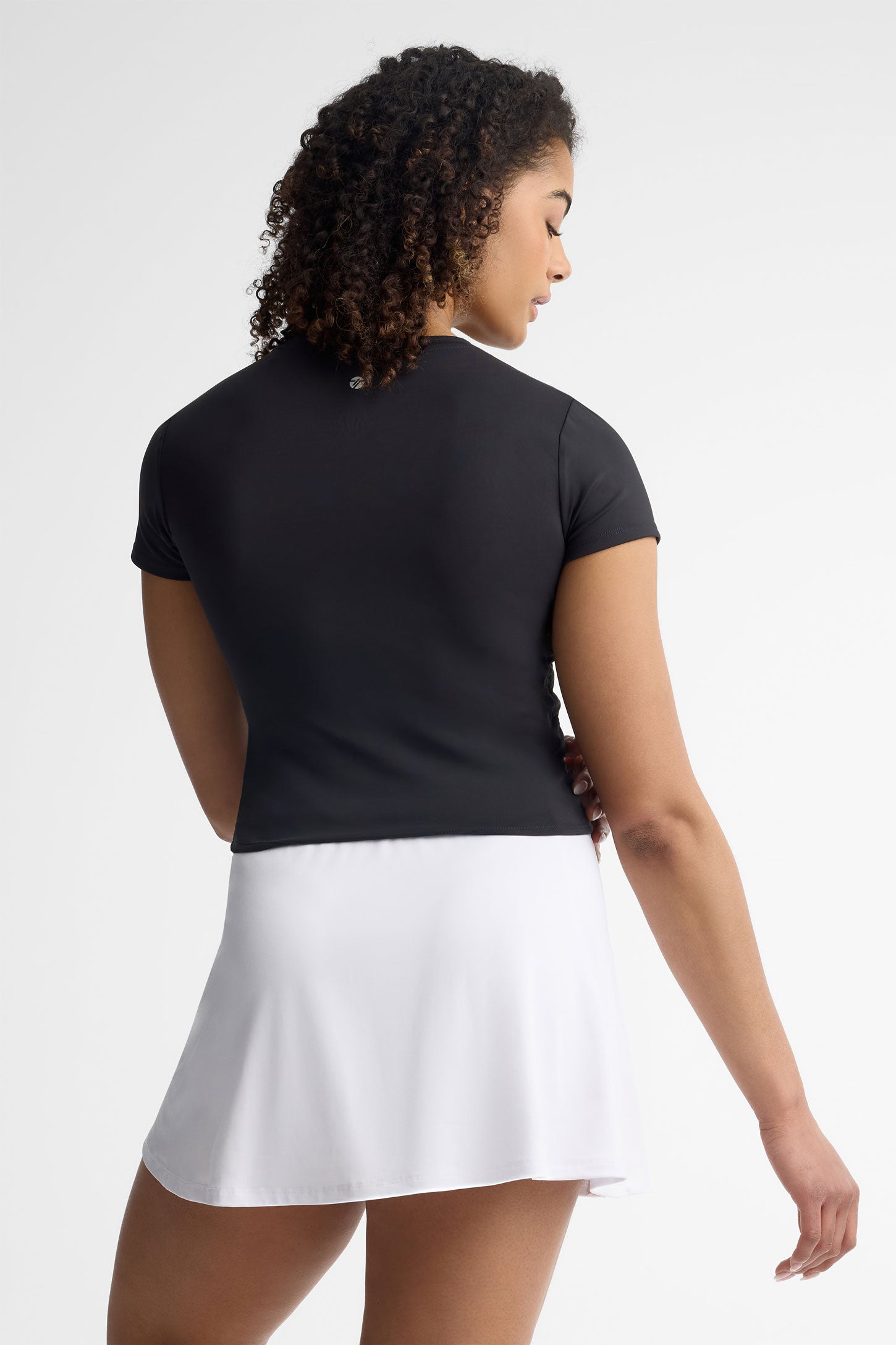 T-shirt col rond athlétique - Femme && NOIR