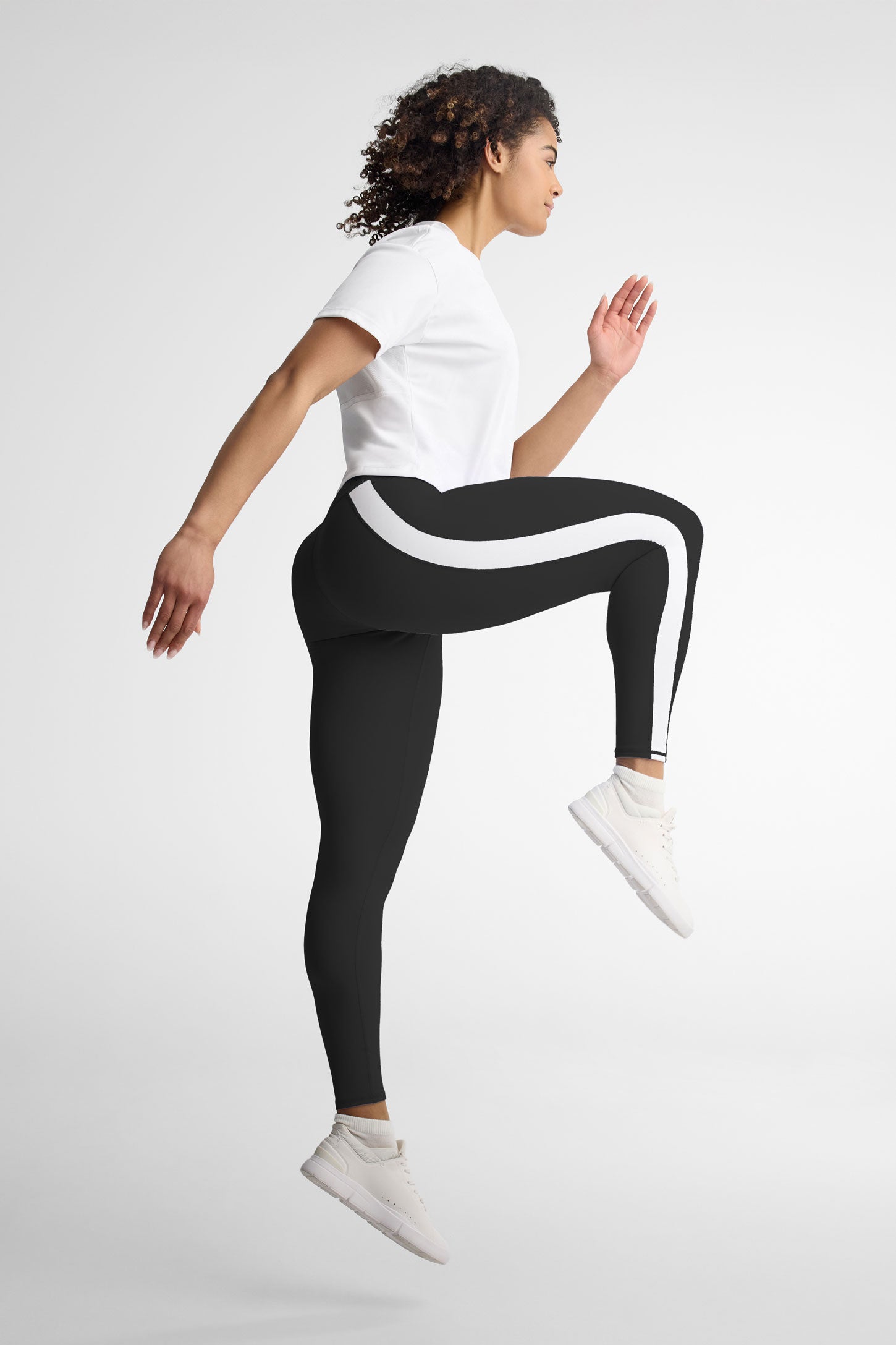 Legging taille haute athlétique - Femme && NOIR