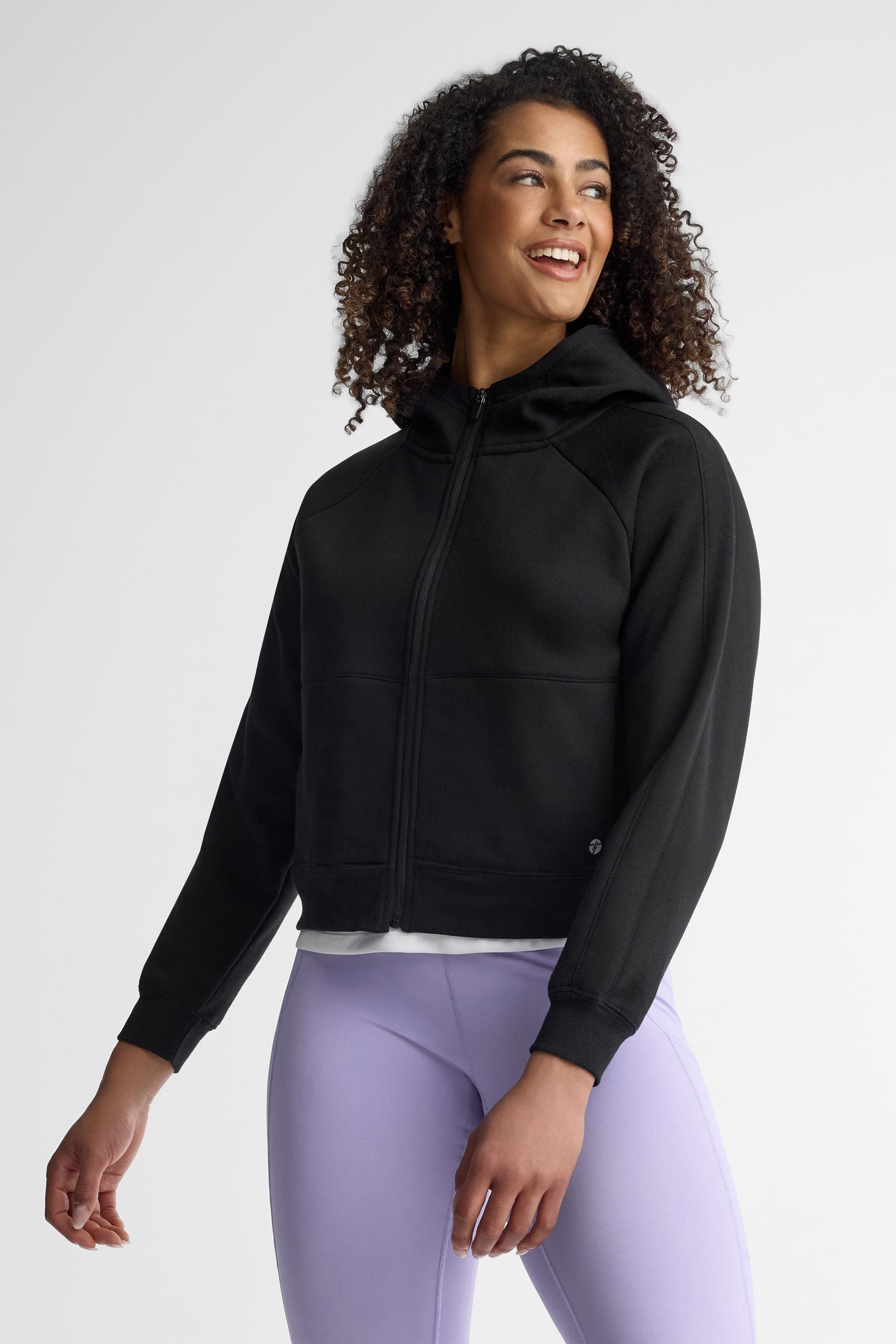 Veste à capuchon coton ouaté - Femme && NOIR
