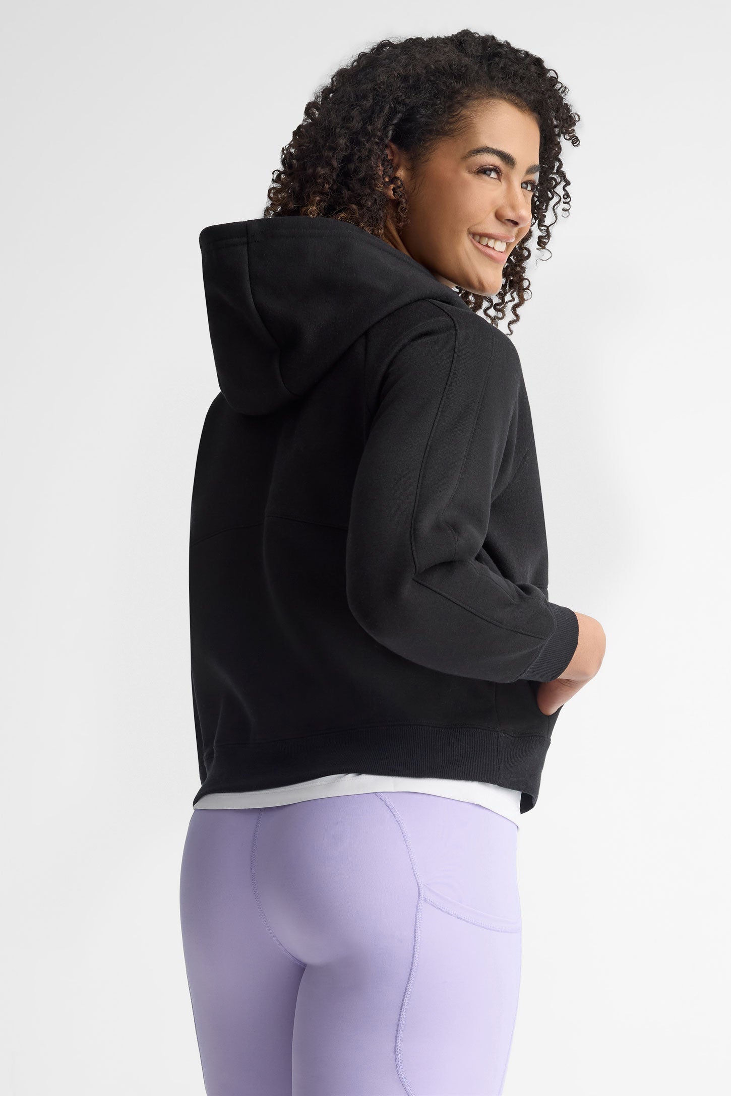 Veste à capuchon coton ouaté - Femme && NOIR