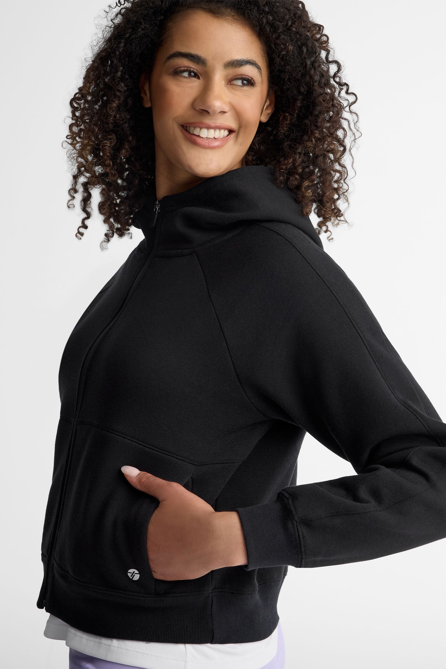 Veste à capuchon coton ouaté - Femme && NOIR