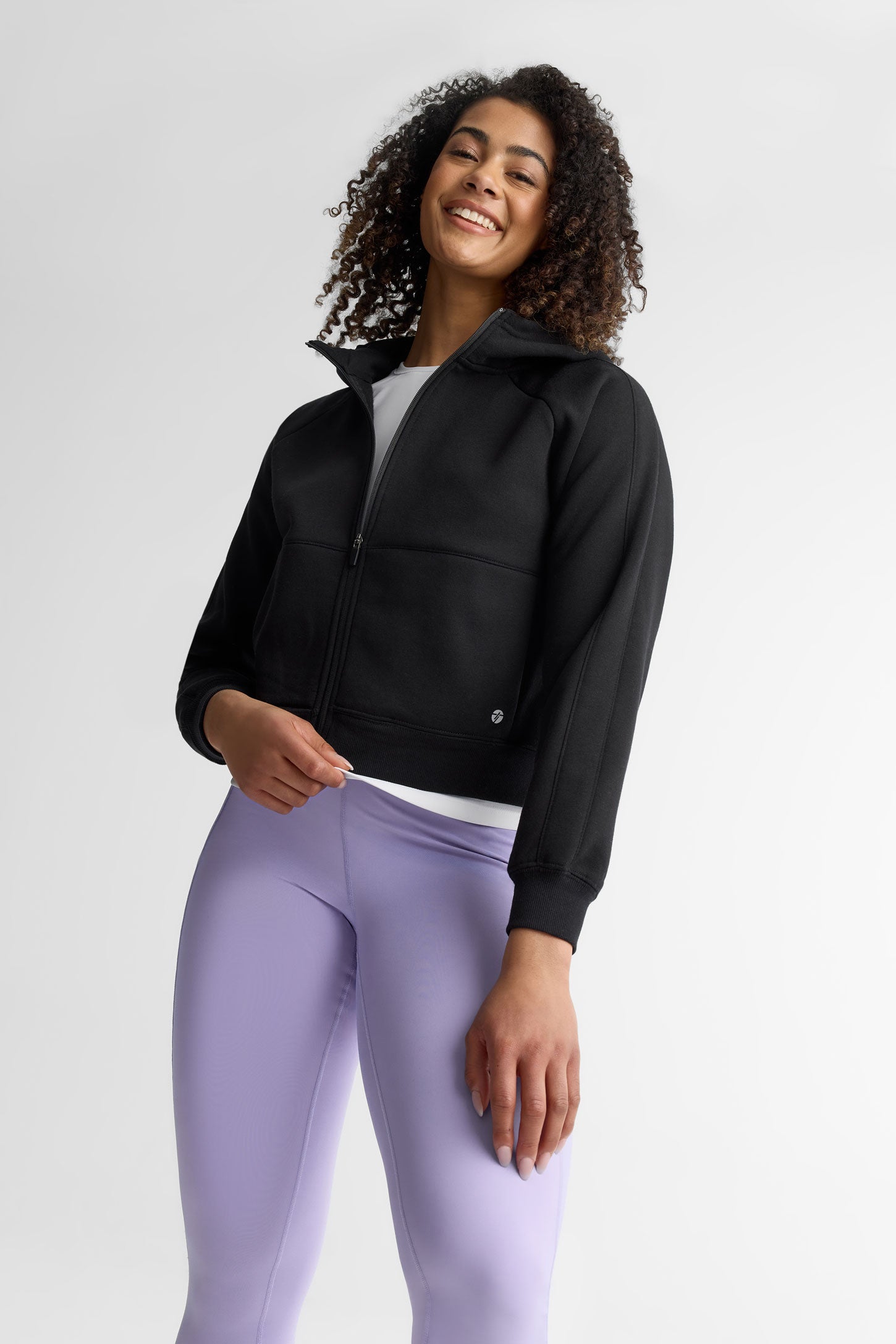 Veste à capuchon coton ouaté - Femme && NOIR