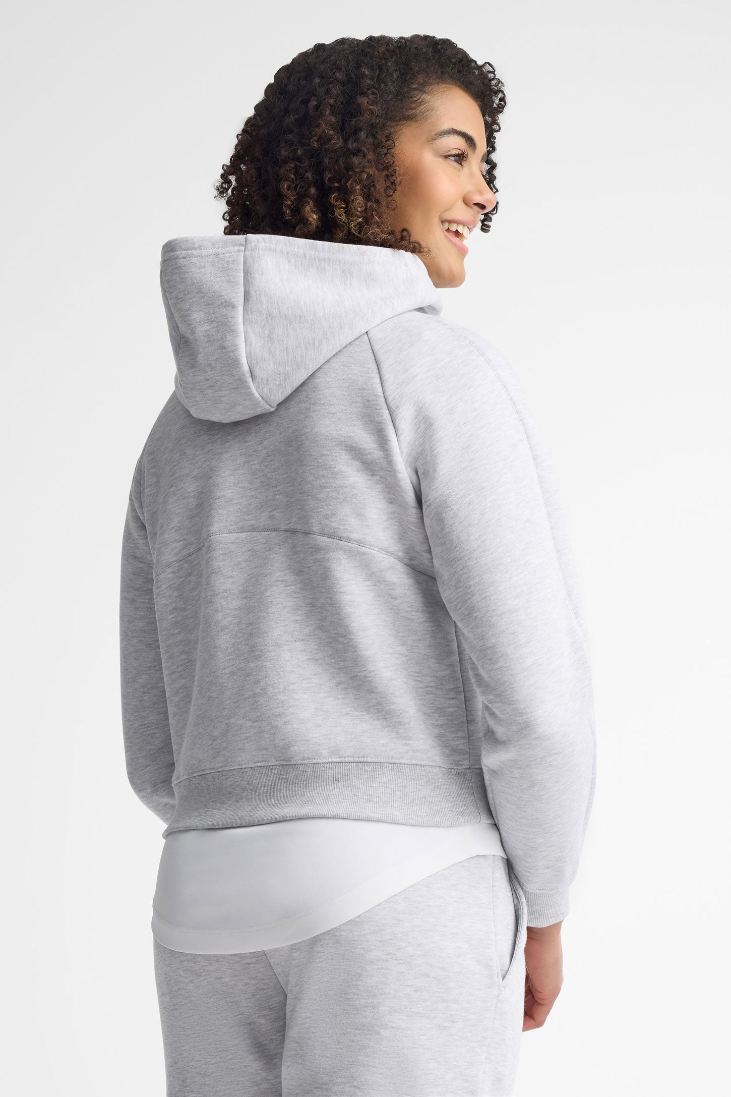 Veste à capuchon coton ouaté - Femme && GRIS MIXTE