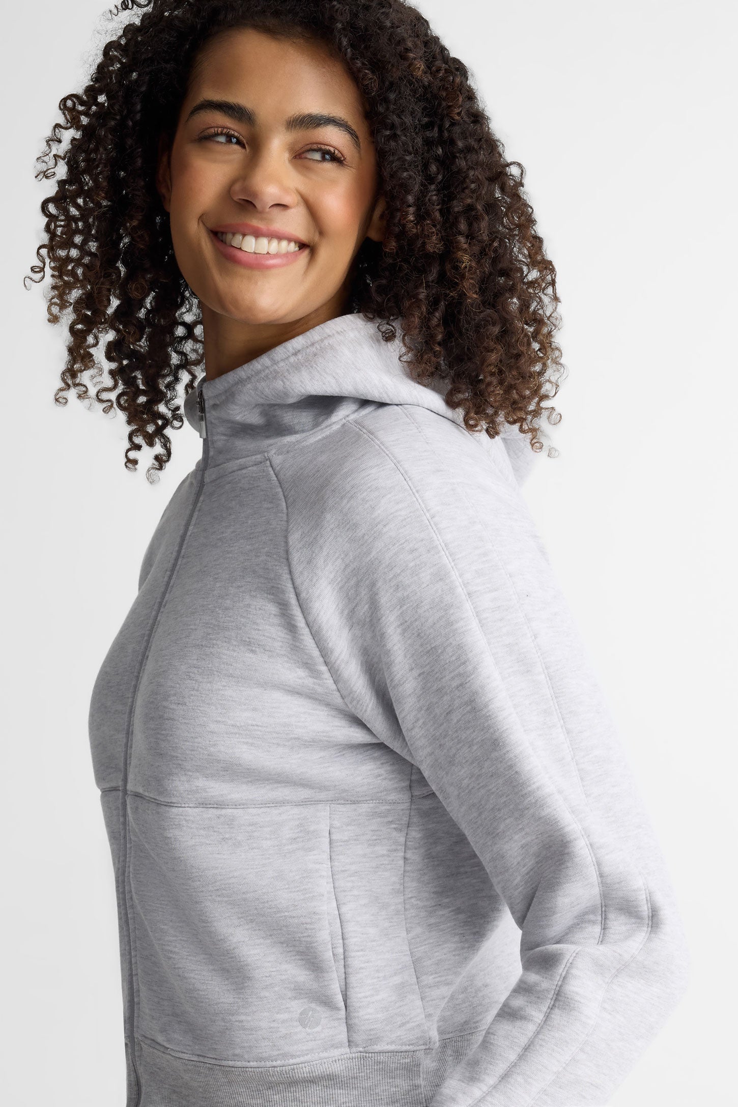 Veste à capuchon coton ouaté - Femme && GRIS MIXTE