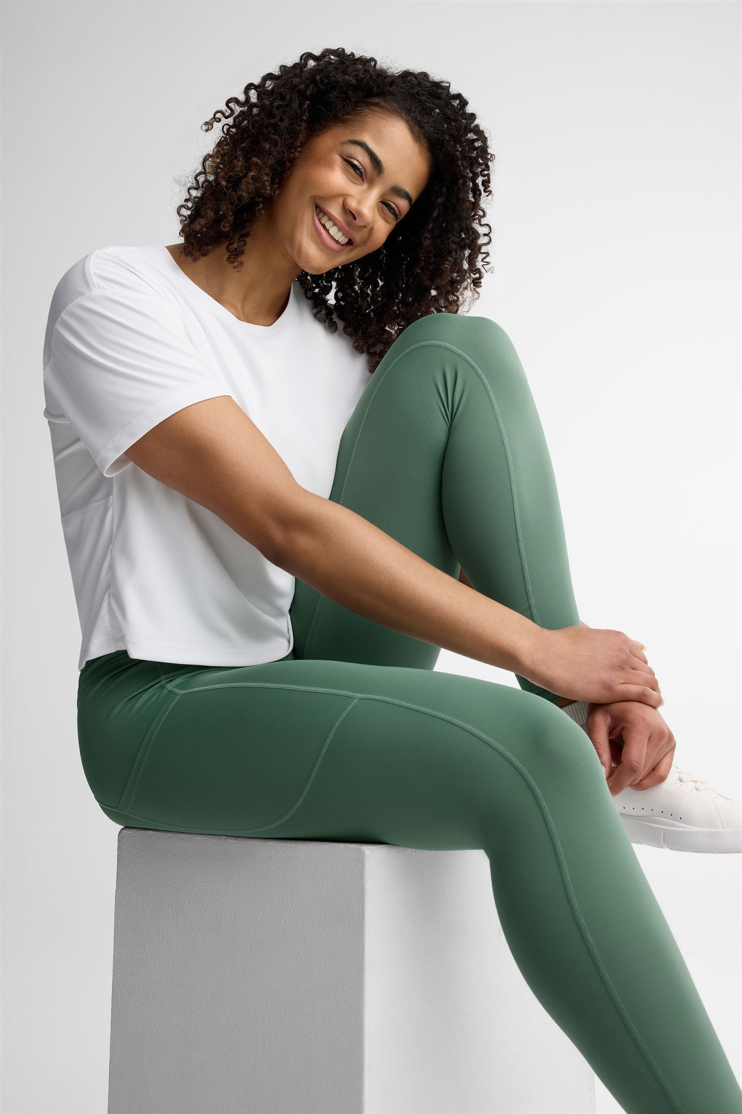 Legging taille haute athlétique - Femme && VERT