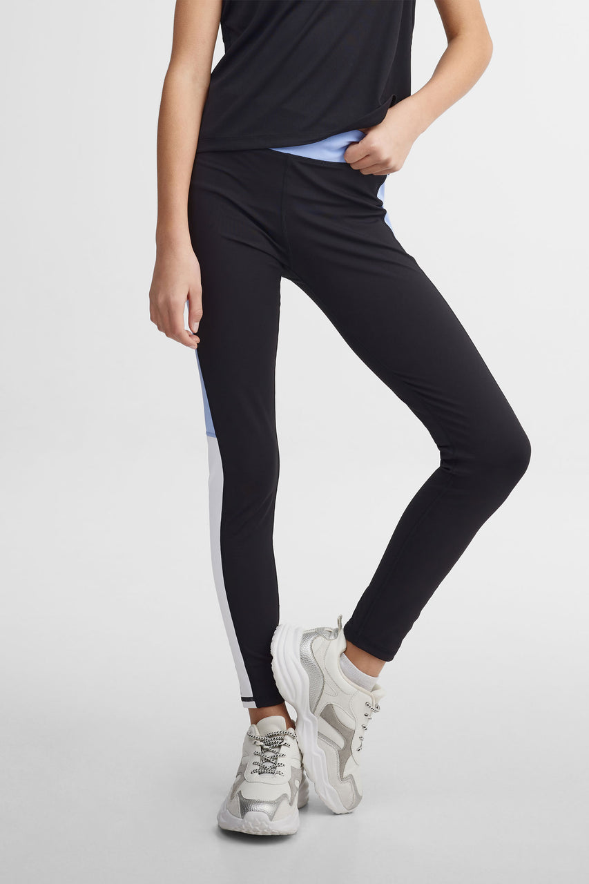 Legging athlétique taille haute - Ado fille && NOIR