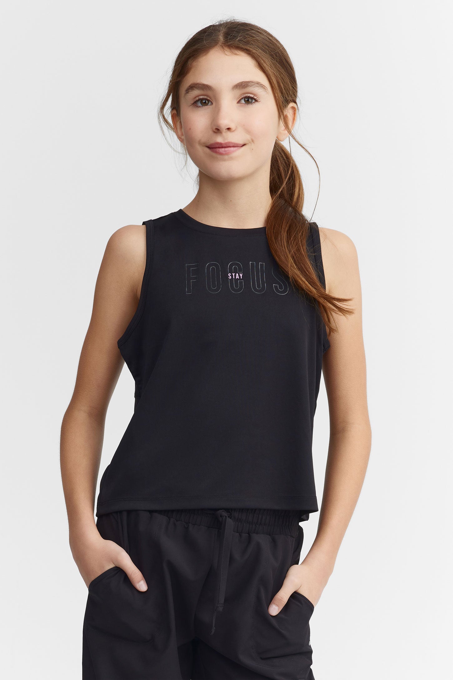 Camisole muscle - Ado fille && NOIR