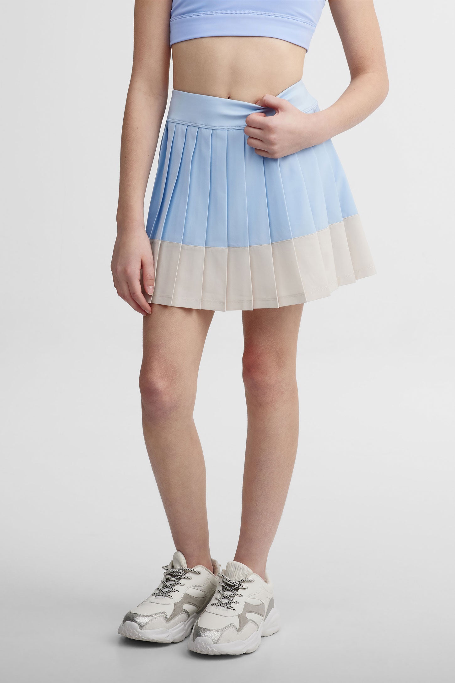 Jupe-short à plis extensible 4 sens - Ado fille && BLEU